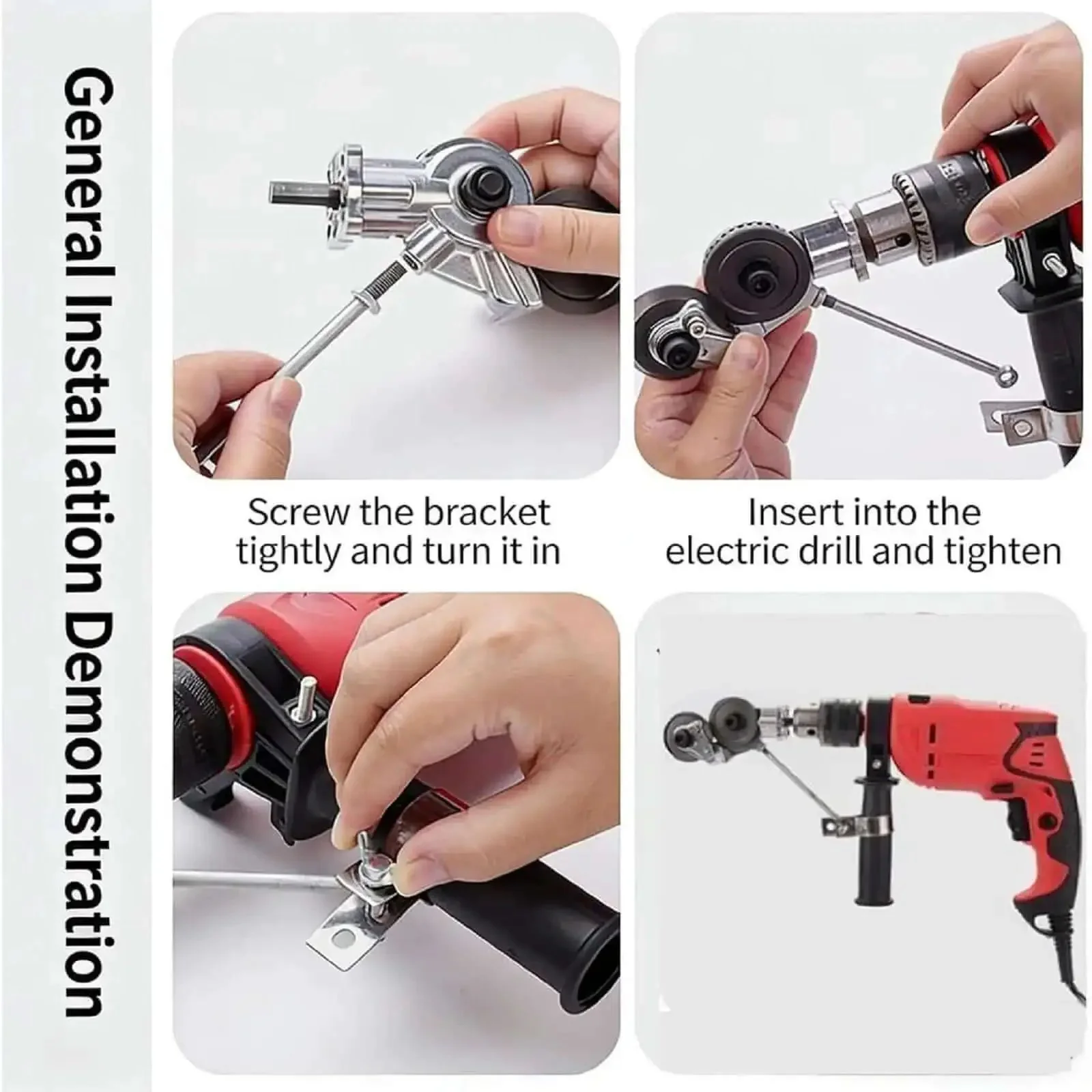 Drill Powered Sheet Metal Cutter And Nibbler Attachment For Heavy Duty Metal Cutting That Cuts Steel Iron Aluminum Copper And Tin With Burr Free Edges And Easy Quick Fit For Most Standard Drills - Image 6