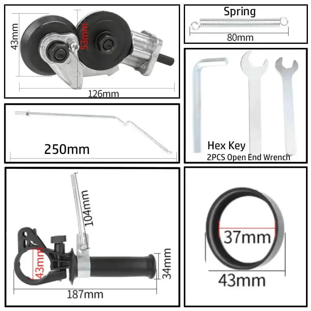Drill Shears Attachment For Cutting 0.3 To 1.0 mm Metal Sheets Nibbler Drill Attachment Sheet Metal Cutter Tool Easy Cut For Iron Aluminum Stainless Steel Copper Color Steel Ergonomic Grip And Long Lifespan - Image 6