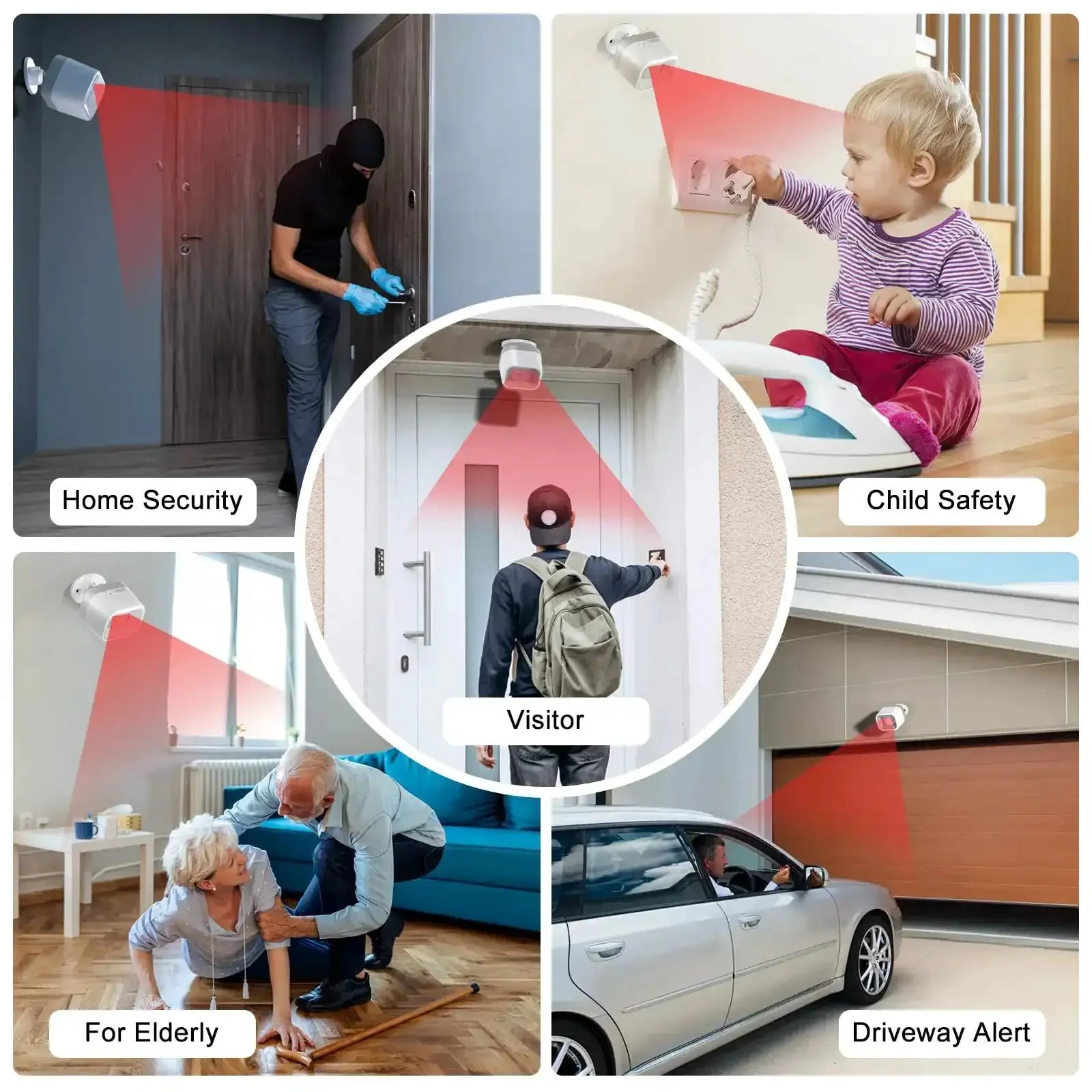 Driveway Alarm With Motion Sensor Door Chime 58 Melodies And 500 Feet Range Smart Detection That Stops False Ringing No Fuss Setup For Home Or Small Office Perfect For Business Entry Alerts And Elderly Care Monitoring - Image 4