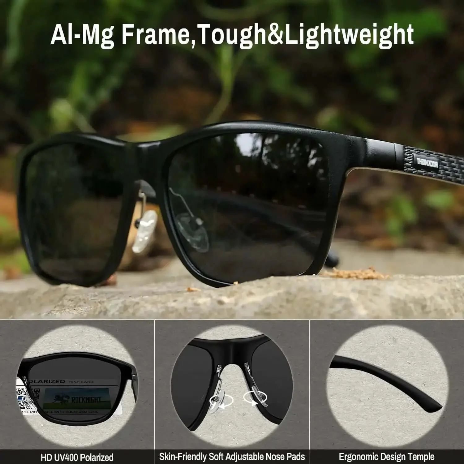 Driving Sunglasses For Men Dope Polarized UV400 Protection Metal Frame For Road Trips And Outdoor Adventures With Skin Friendly Adjustable Nose Pads And Anti Glare Lenses - Image 5