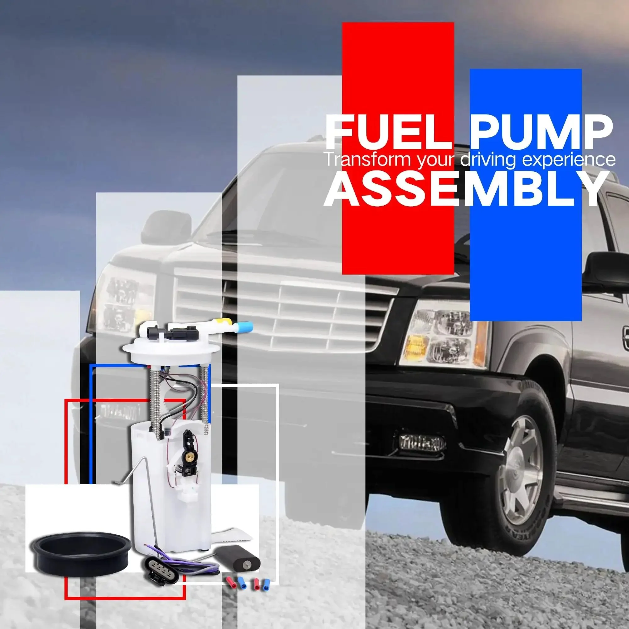 Drop In Electric Fuel Pump Assembly With Sensor And Sending Unit For 2002-2003 Cadillac Escalade V8 5.3L 6.0L, 2000-2003 Chevy Tahoe V8 4.8L 5.3L, 2000-2003 GMC Yukon V8 4.8L 5.3L Replaces OE FG0324 E3508M - Image 6