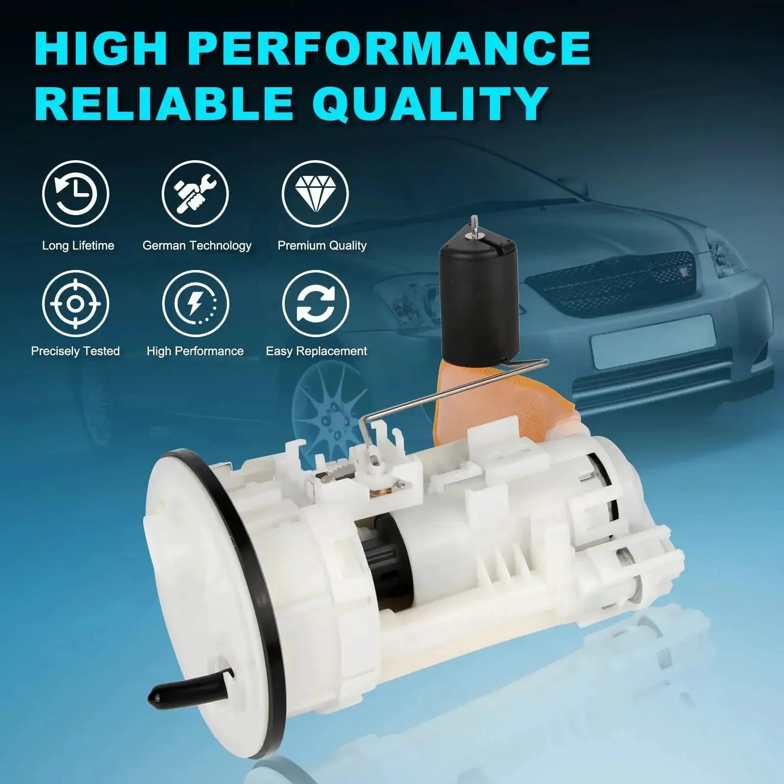 Drop-In Electric Fuel Pump Module Assembly For Toyota Corolla And Chevy Prizm 1998 1999 2000 2001 2002 1.8L L4 Gas Direct Fit Replacement OEM-Grade Fuel Pump Assembly Replaces FG2218 SP9163M 77024-02010 83320-12620 23221-0D010 - Image 4
