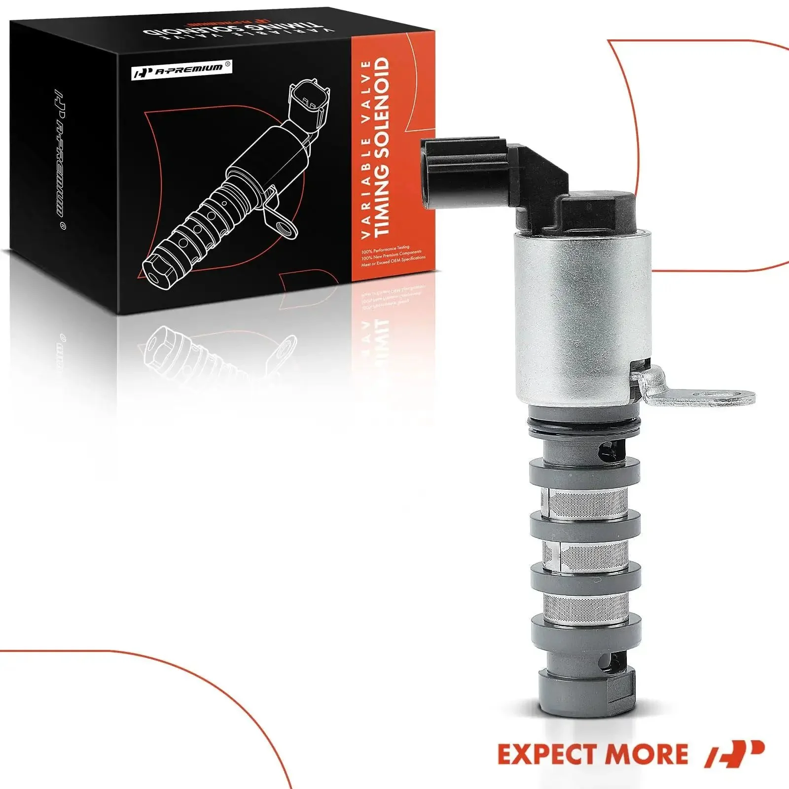 Drop In Engine Variable Valve Timing Solenoid For Honda Accord 2008 2012 CRV 2012 2014 Crosstour 2012 2015 2.4L L4 VVT Replacement With Silver Zinc Plated Finish 15830R44A01 15830R5AA01 - Image 2