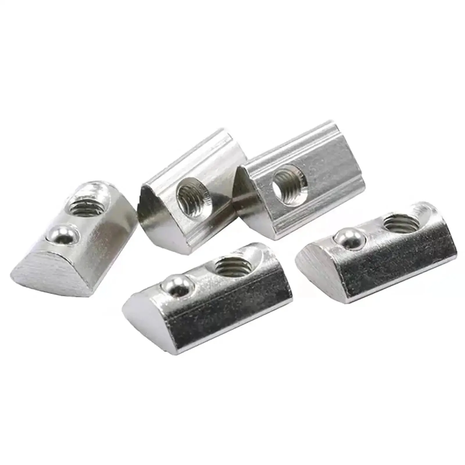 Drop In T Nut Set For Aluminum Extrusion 20 Pcs M6 Thread Spring Nuts With Hammer Head Fasteners 6mm Slot 20 Series 3D Printer Ready Nickel Plated Carbon Steel High Strength Rust Resistant Long Lasting - Image 8