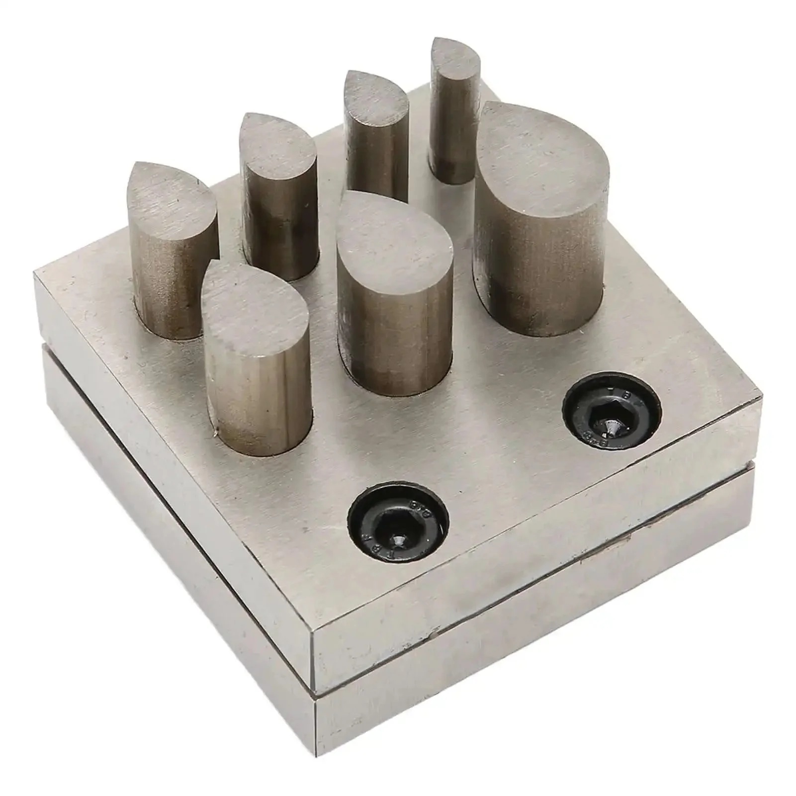Drop Shaped Disc Cutter Set 7 Piece Punch Die Forming Kit For Jewelry Making And Metal Gaskets Sheets With Base 62x62mm For Punching Device And Flat Bottom For Precise Must Have Tool For Crafters - Image 3