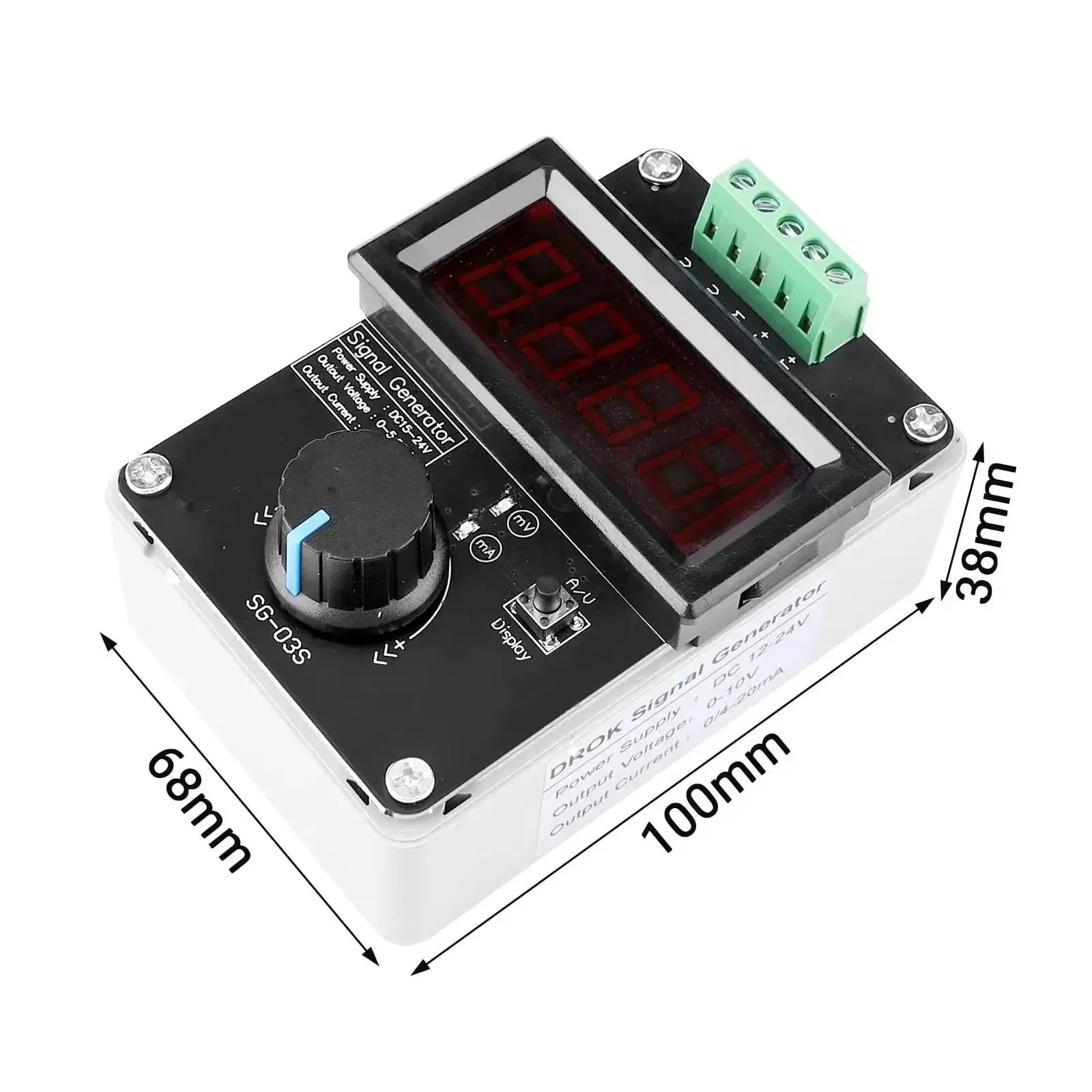 Dual Channel Signal Generator For PLC Panels And LED Testing Adjustable 0/4-20mA Current And 0-10V Voltage Analog Simulator Plug And Play Dial In Control Perfect For Industrial Process Simulation - Image 6