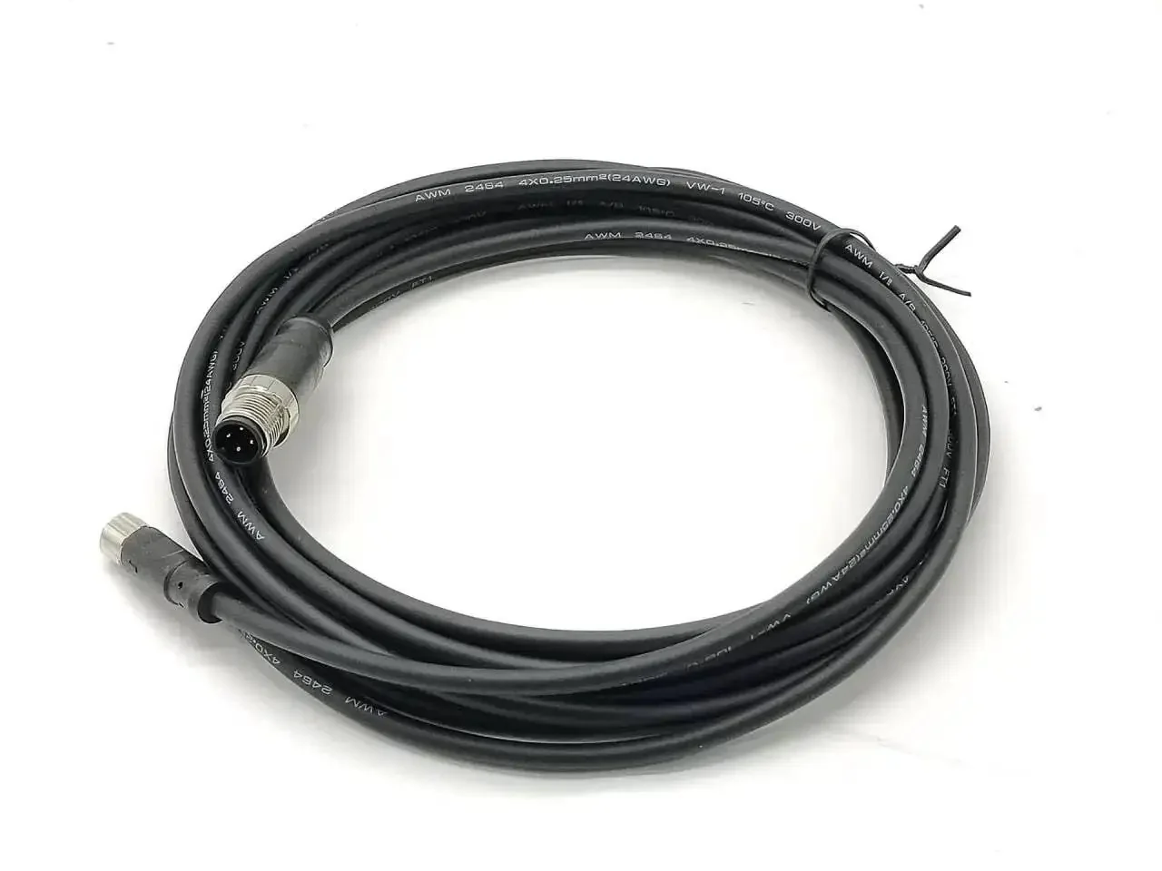 Dual End M12 to M8 Connector Cable, 4 Pin A Code Male to A Code Female, AWG22, Straight Molding PVC Waterproof Cable for Industrial Sensors and Automation, Aviation Grade Seal, Cable Assembly - Image 2