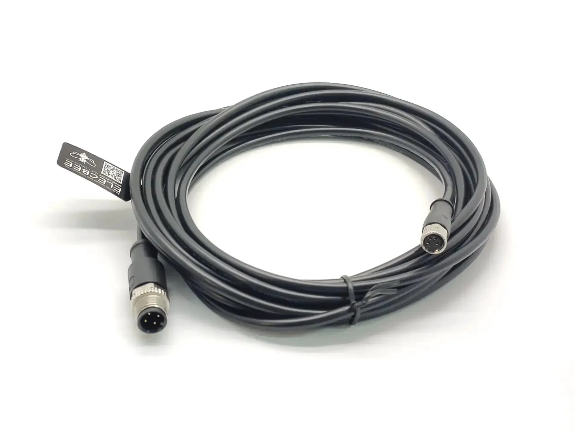 Dual End M12 to M8 Connector Cable, 4 Pin A Code Male to A Code Female, AWG22, Straight Molding PVC Waterproof Cable for Industrial Sensors and Automation, Aviation Grade Seal, Cable Assembly - Image 4