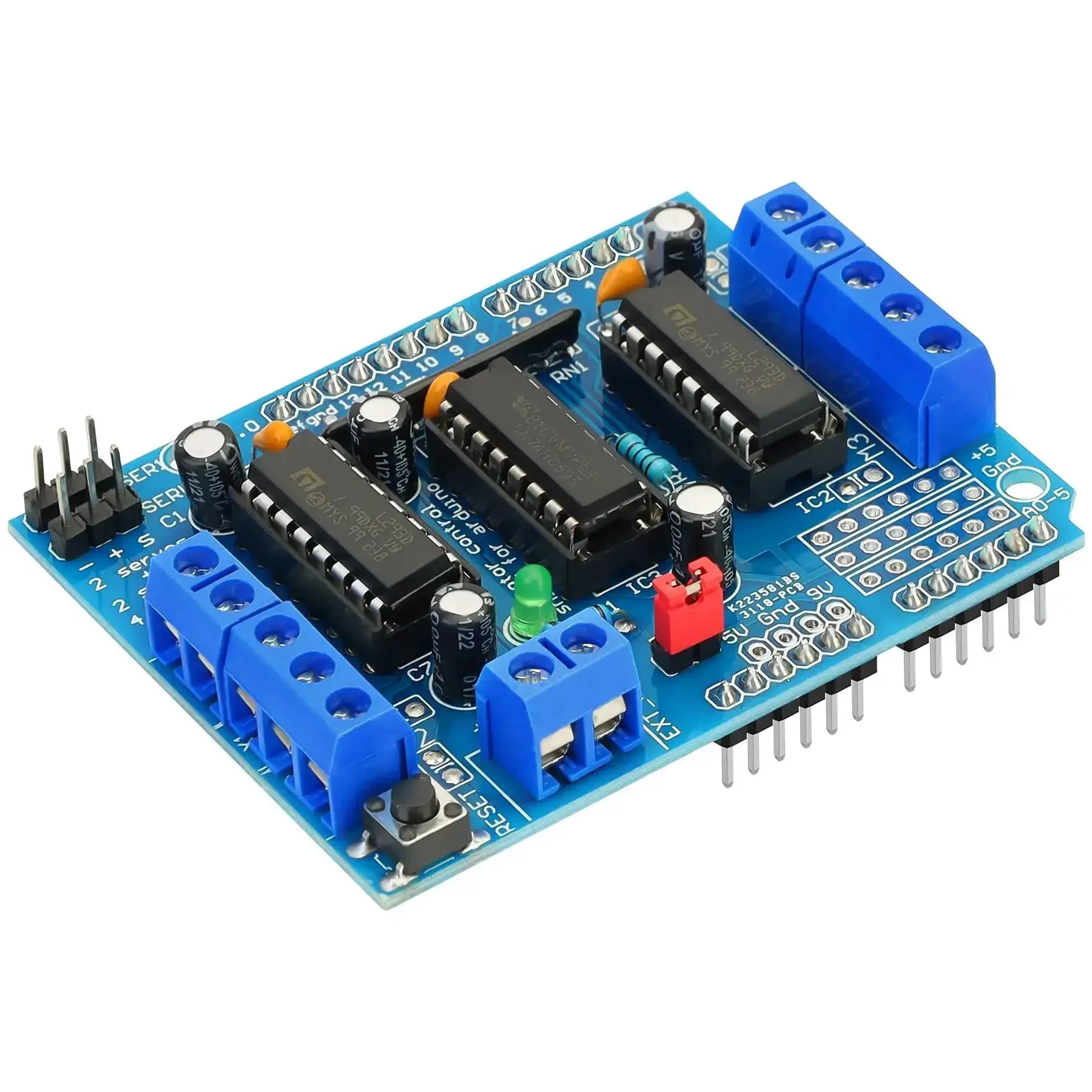 Dual H Bridge Motor Driver Shield For Arduino And Raspberry Pi Four Channel Module Supports 10V Motors Up To 0.6A Per Channel Ideal For DIY Robotics And Easy Arduino Uno Mega Raspberry Pi Projects