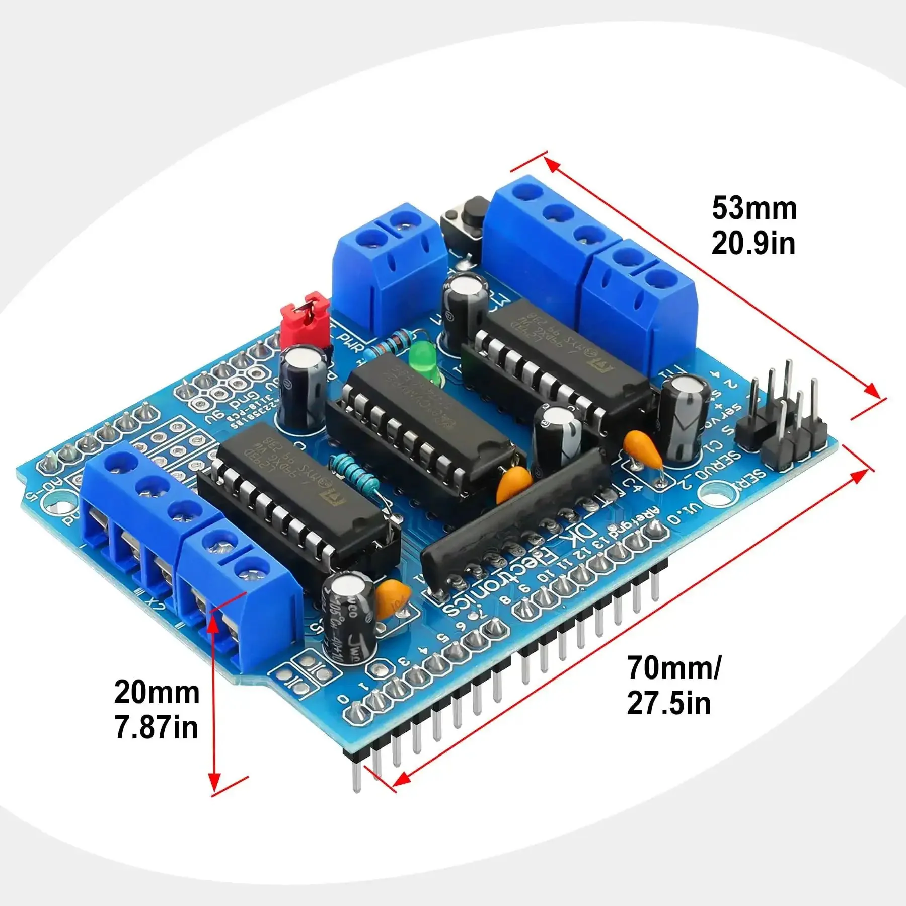 Dual H Bridge Motor Driver Shield For Arduino And Raspberry Pi Four Channel Module Supports 10V Motors Up To 0.6A Per Channel Ideal For DIY Robotics And Easy Arduino Uno Mega Raspberry Pi Projects - Image 6