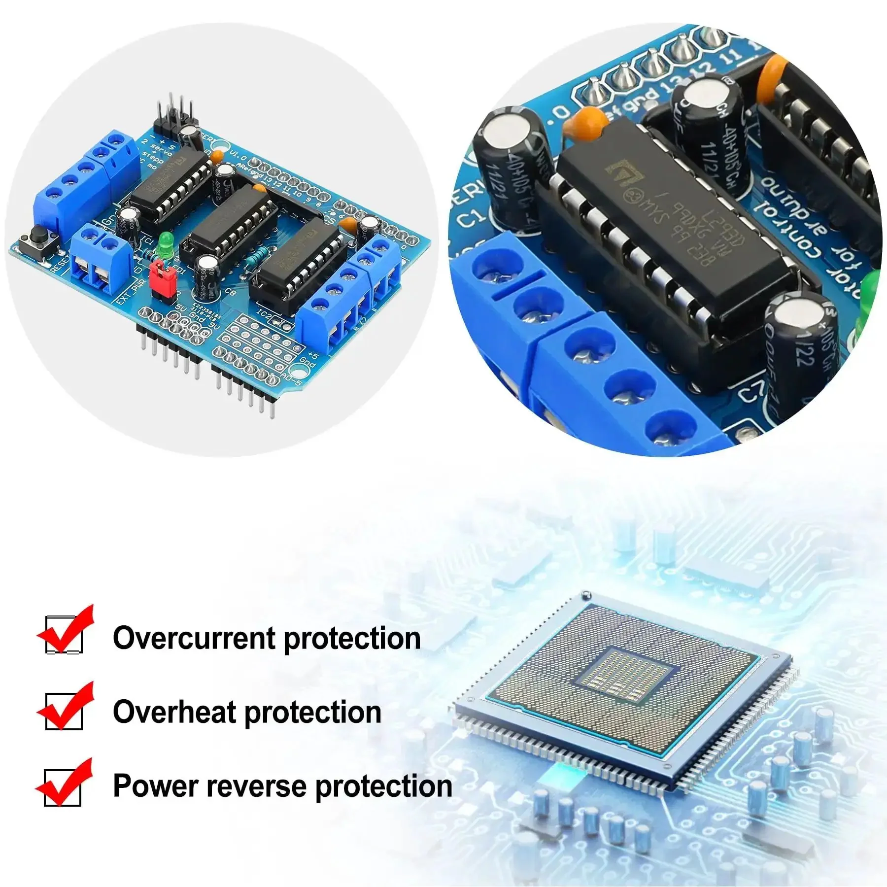 Dual H Bridge Motor Driver Shield For Arduino And Raspberry Pi Four Channel Module Supports 10V Motors Up To 0.6A Per Channel Ideal For DIY Robotics And Easy Arduino Uno Mega Raspberry Pi Projects - Image 7