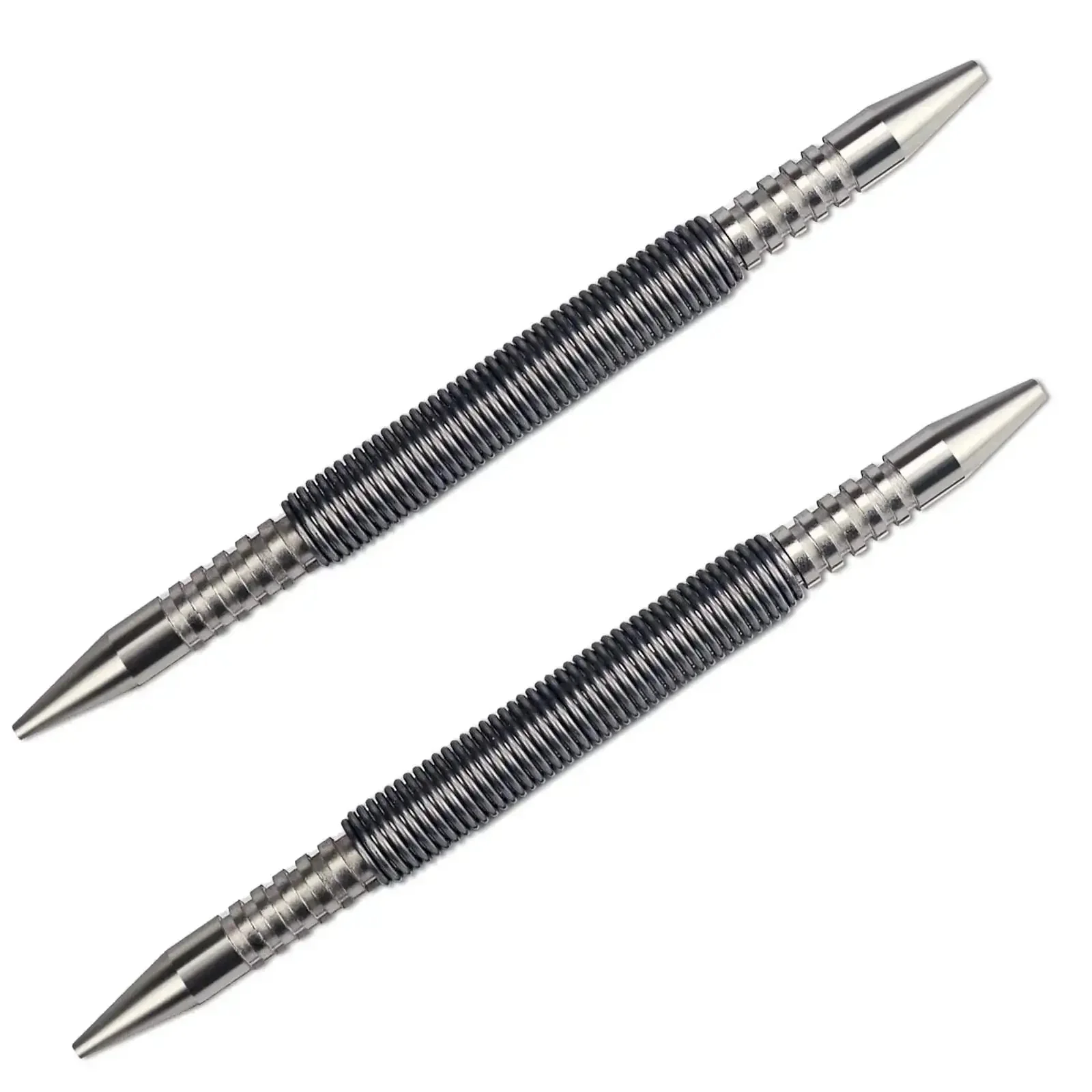 Dual Head Nail Setter Set With Spring Loaded, Hammerless Design, 3/32 Inch And 1/8 Inch Tips, 3500 PSI Striking Force Counter Punch, 2 Piece Professional Nail Tool Kit For Framing And Finishing