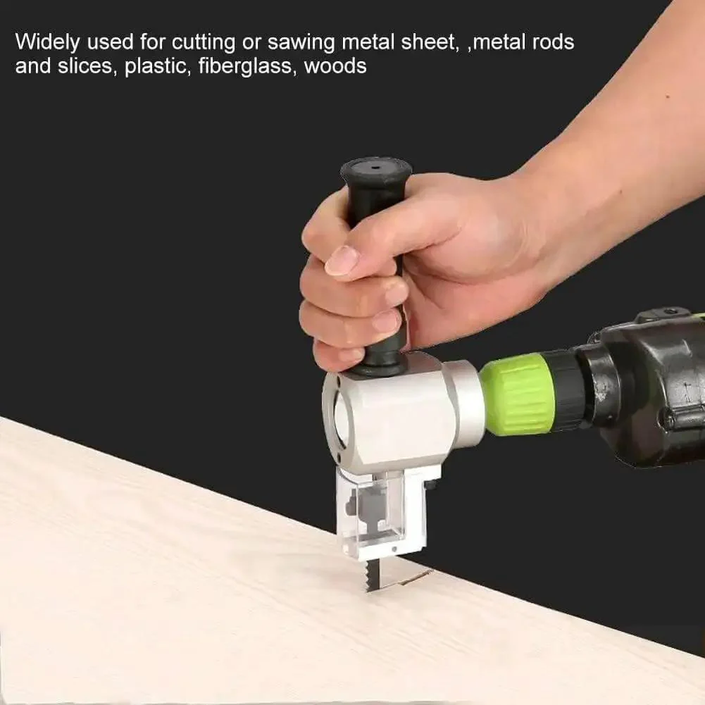 Dual Head Sheet Metal Cutter Nibbler Drill Attachment Kit With Wrench, Portable Electric Drill Shears For Cutting Metal Sheets, Rods, Fiberglass, And Wood, Heavy Duty Metalworking Tool For DIY Pros - Image 5
