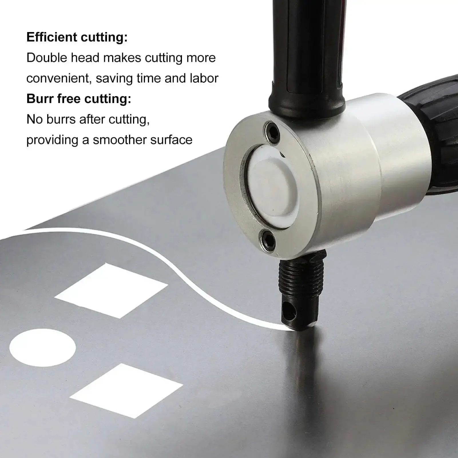 Dual Head Sheet Metal Cutter Nibbler With 360 Degree Adjustable Cutting No Fuss Two Head Design For Smooth Burr Free Cuts On Metal Sheets And Trim Work - Image 8