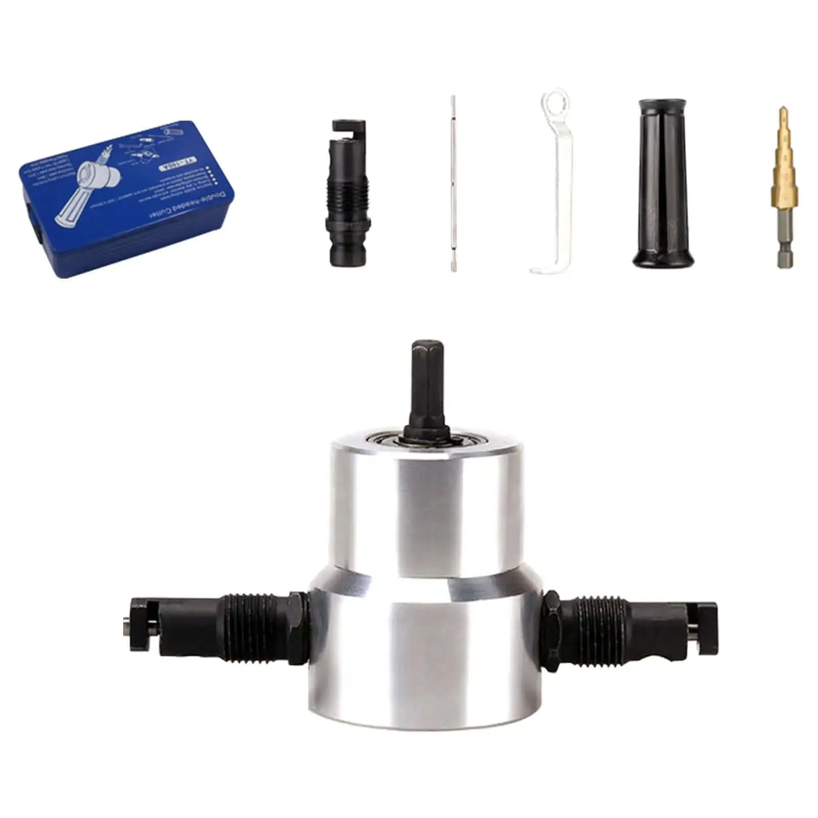 Dual Head Sheet Metal Nibbler Cutter Drill Attachment With 360 Degree Cutting Reach For Punching And Die Cutting Holes In Metal Fast Clean Cuts Pro Grade Tool For Quick Sheet Metal Work - Image 8
