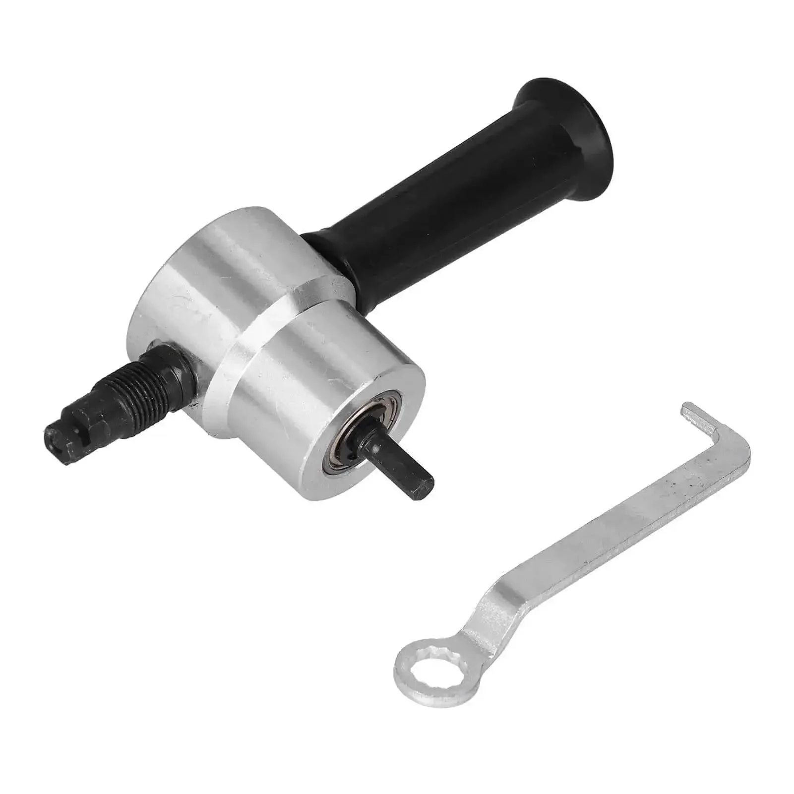 Dual Head Sheet Nibbler Attachment For Electric Drills, 360 Degree Handle, Heavy Duty Metal Cutter For Iron, Steel, Copper And Aluminum, Fast, Clean Curved Cuts, Built With Speed Steel For Long Lasting Cutting Power - Image 5