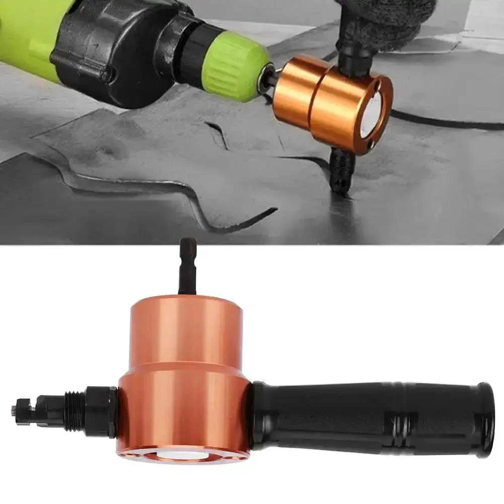 Dual Head Sheet Nibbler Power Drill Attachment For Straight And Curve Cutting, Double Head Metal Nibbler With Ergonomic Handle, Portable Drill Nibbler For Metal Sheets, Easy To Carry Beast Performance - Image 6