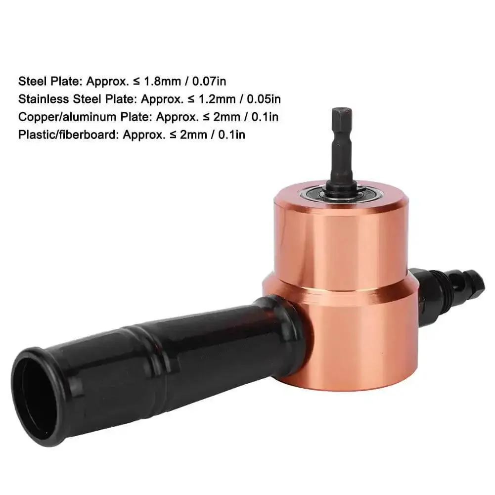 Dual Head Sheet Nibbler Power Drill Attachment For Straight And Curve Cutting, Double Head Metal Nibbler With Ergonomic Handle, Portable Drill Nibbler For Metal Sheets, Easy To Carry Beast Performance - Image 9
