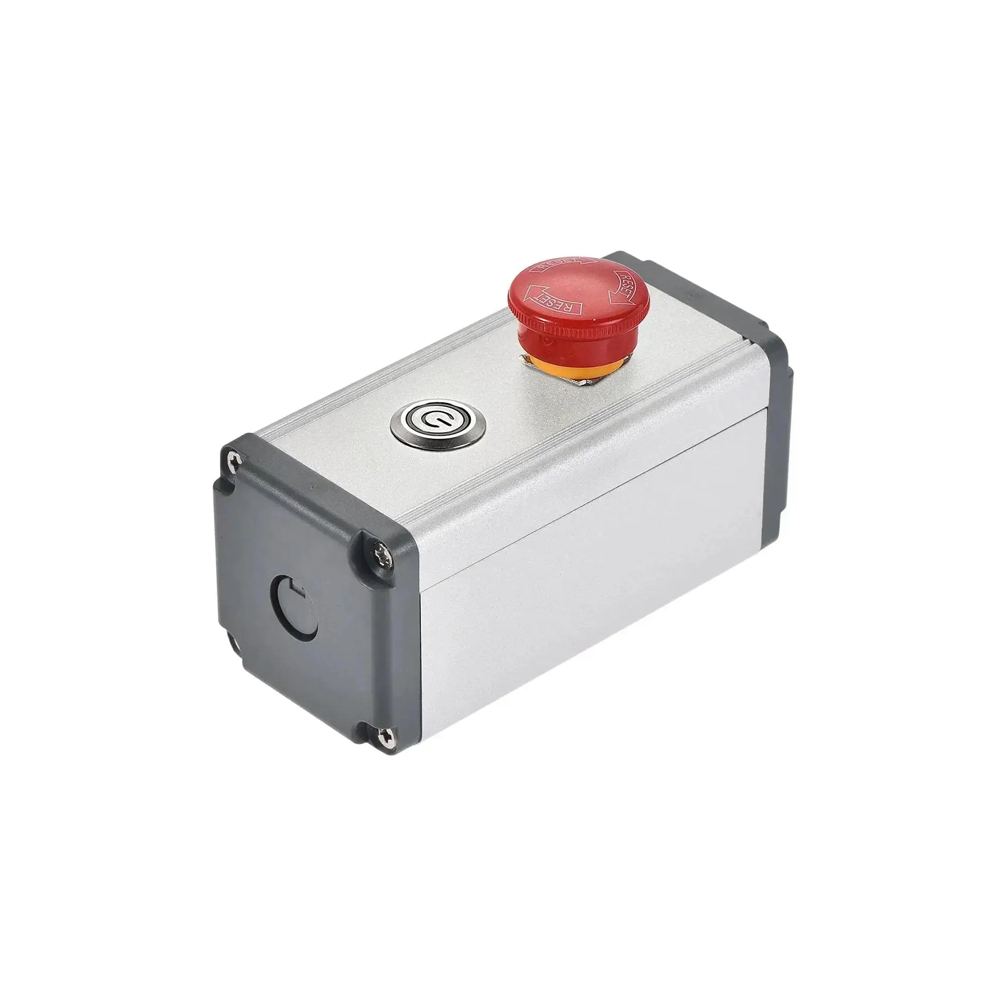 Dual Hole 16mm Aluminum Push Button Station Box With PG7 Cable Gland Heavy Duty Enclosure For DIY Electrical Projects Featuring Two Button Holes Durable Construction Easy Cable Entry Secure Mounting And Industrial Style - Image 2