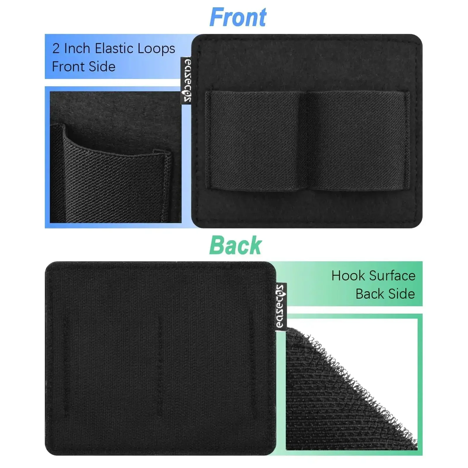 Dual Insert Pouch Elastic Holster Set, Modular Two Clip Tactical Panel, Universal EDC Organizer for Backpack, Vest, and Bag Attachments for Quick Access Gear - Image 4