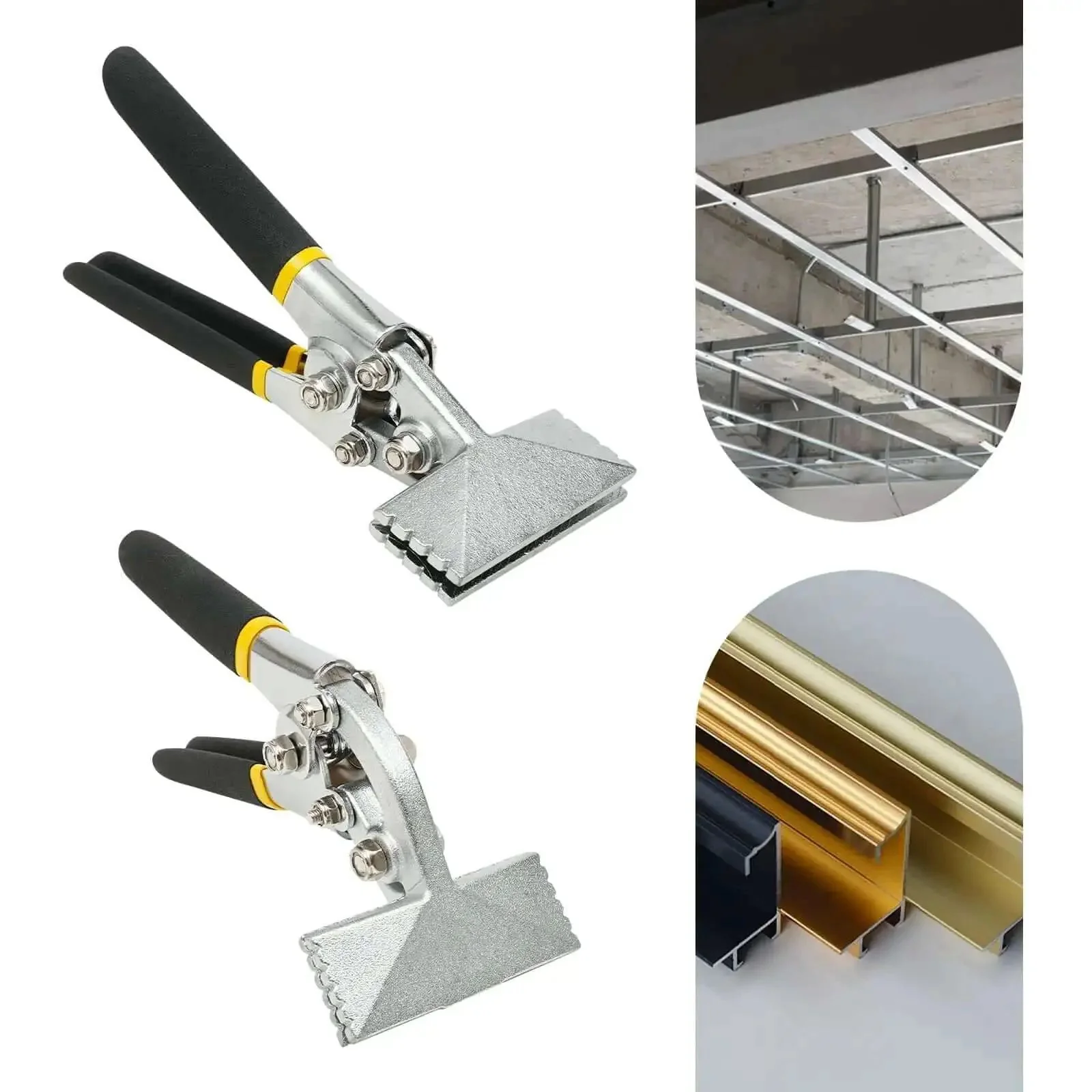 Dual Jaw Sheet Metal Pliers Set With Curved Jaw Offset Bender And Straight Jaw Bender Pliers For HVAC, Roofing, And Workshop Tasks, Precision Duckbill Pliers And Sheet Metal Tongs - Image 6