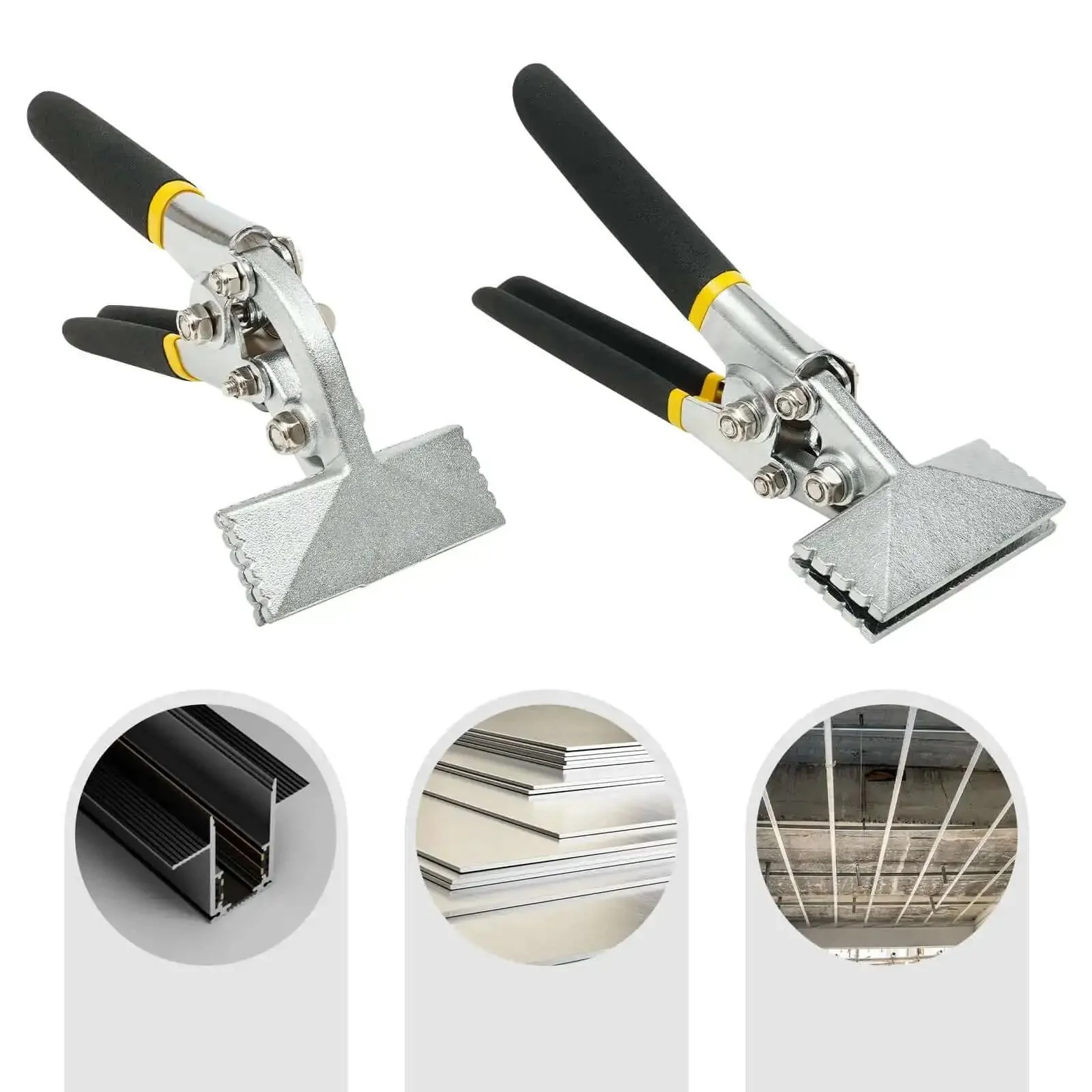 Dual Jaw Sheet Metal Pliers Set With Curved Jaw Offset Bender And Straight Jaw Bender Pliers For HVAC, Roofing, And Workshop Tasks, Precision Duckbill Pliers And Sheet Metal Tongs - Image 8