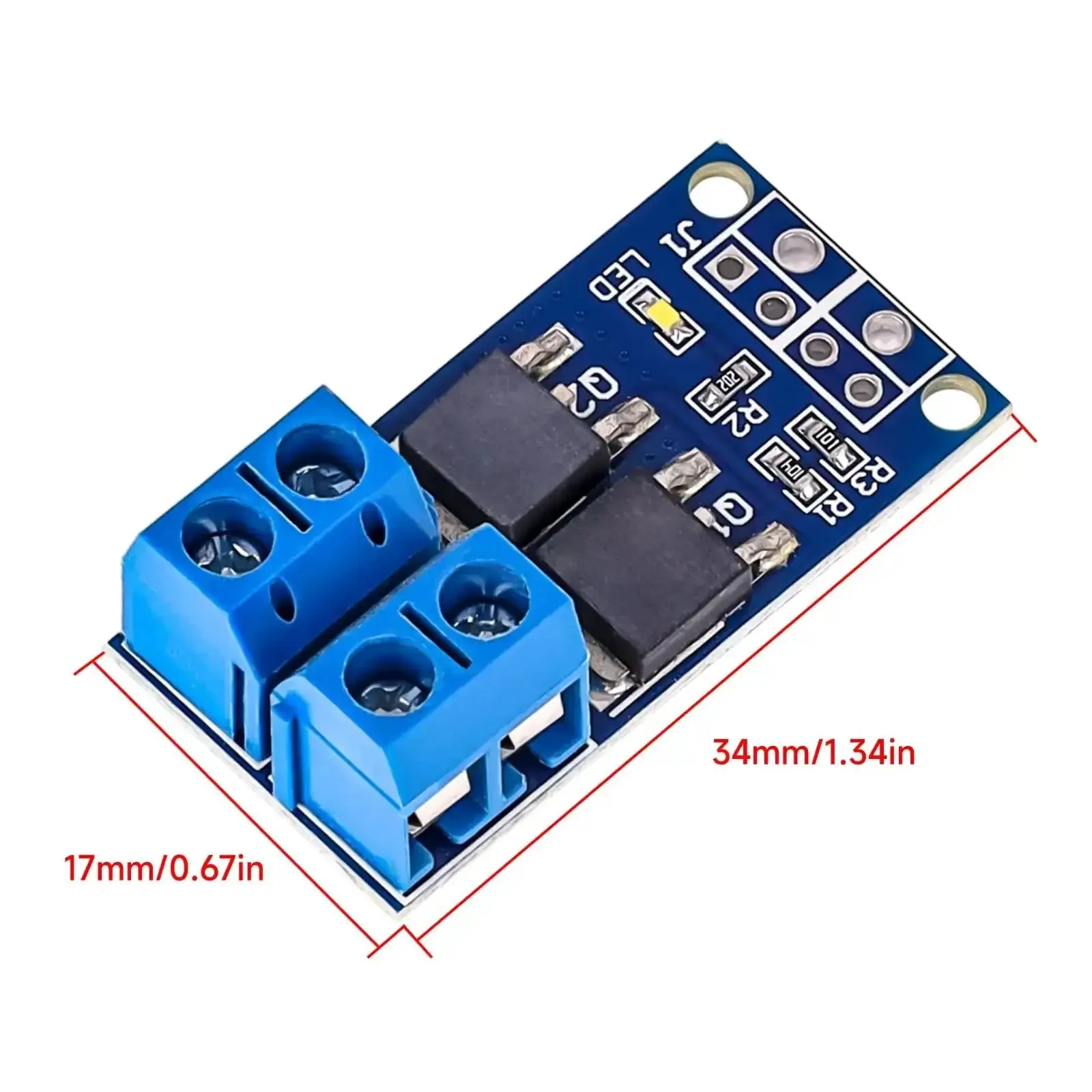 Dual MOSFET Beefed-Up High Power Motor Controller Drive Module 5V To 36V 400W PWM 0 To 20KHz Trigger Switch Electronic Control Board For DC Motors With 15A Continuous And Up To 30A Peak Speed And Lamp Brightness Control - Image 2