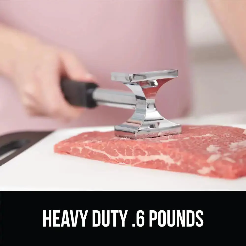 Dual Sided Meat Tenderizer Tool With Patented Design Beefy Heavy Duty Aluminum Mallet Soft Grip Handle With Hanging Hole Dishwasher Safe Kitchen Pounder For Steak Beef Chicken Fish And Cutlets - Image 8