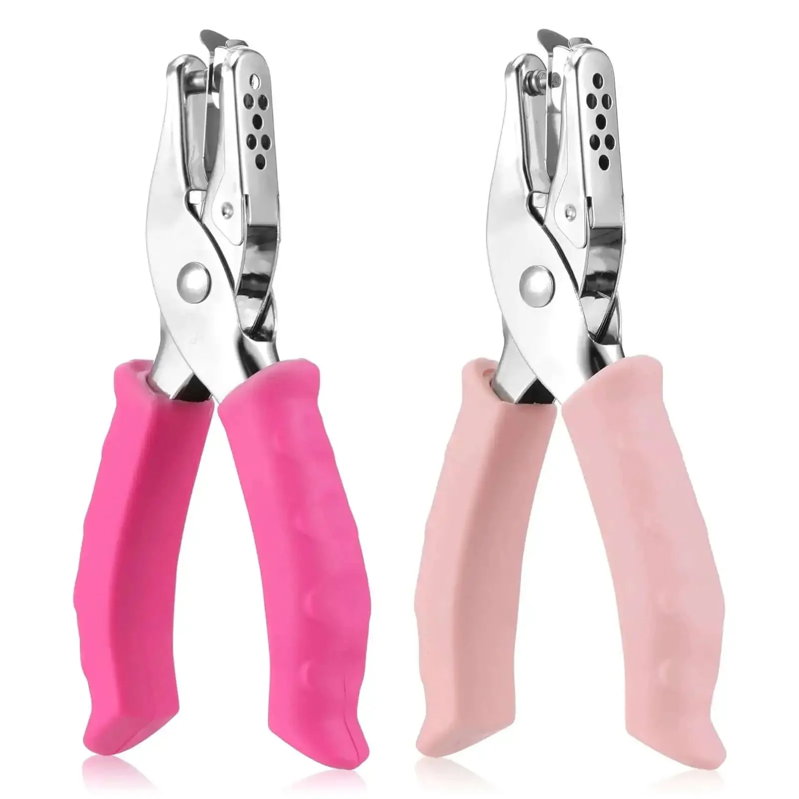 Dual Size Circle Hole Punch With One Quarter Inch And One Eighth Inch Holes For Paper Crafts And Scrapbooking, Soft Grip Handheld Puncher, Portable For Home Office Classroom, Precise Circles, Easy To Use For Labels And DIY Projects