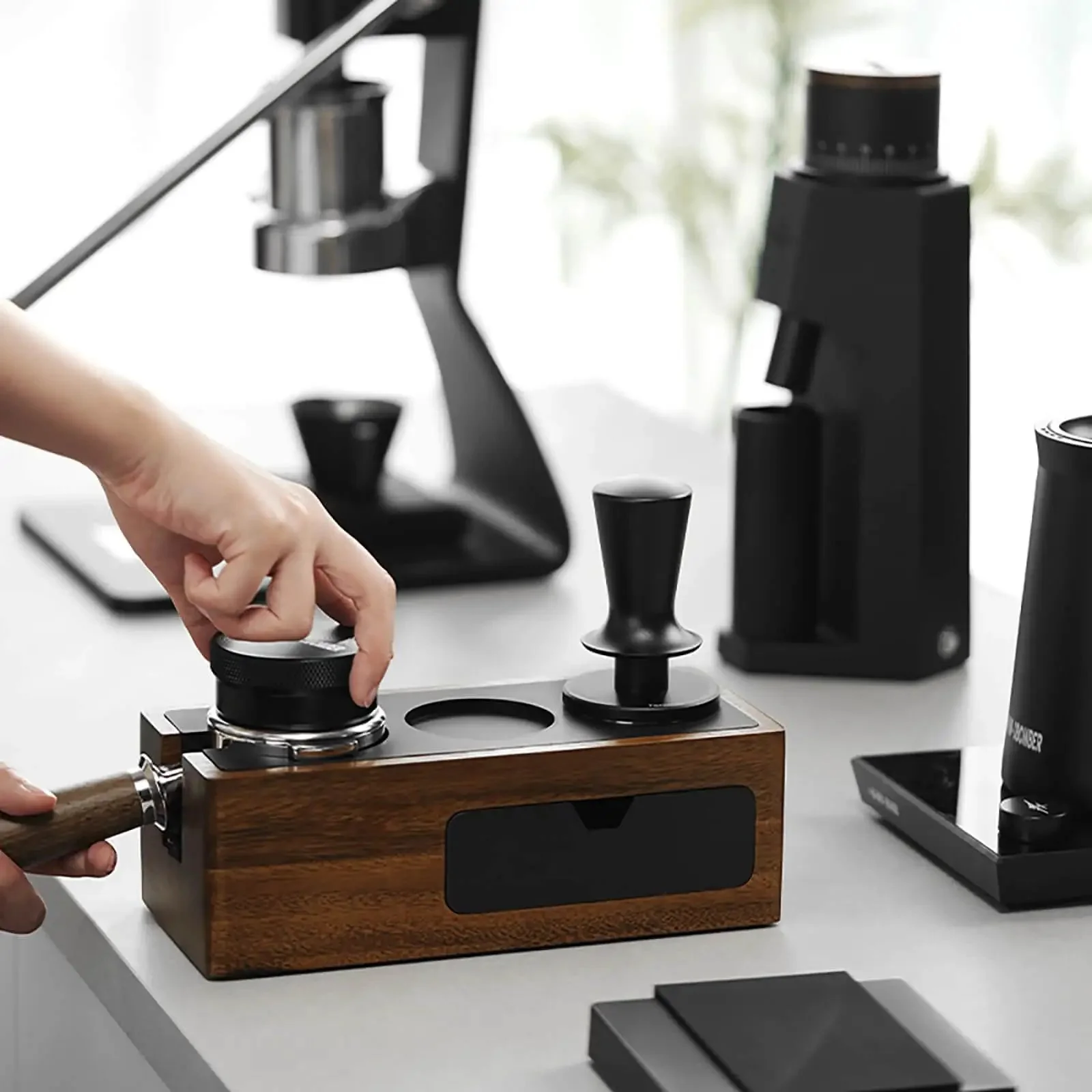 Dual Spring 58mm Espresso Tamper With Auto Rebound And Auto Leveling, 58.35mm Coffee Press Tool For 58mm Machines, Tilt-Free Hand Tamp For Consistent Barista Grade Shots At Home - Image 2