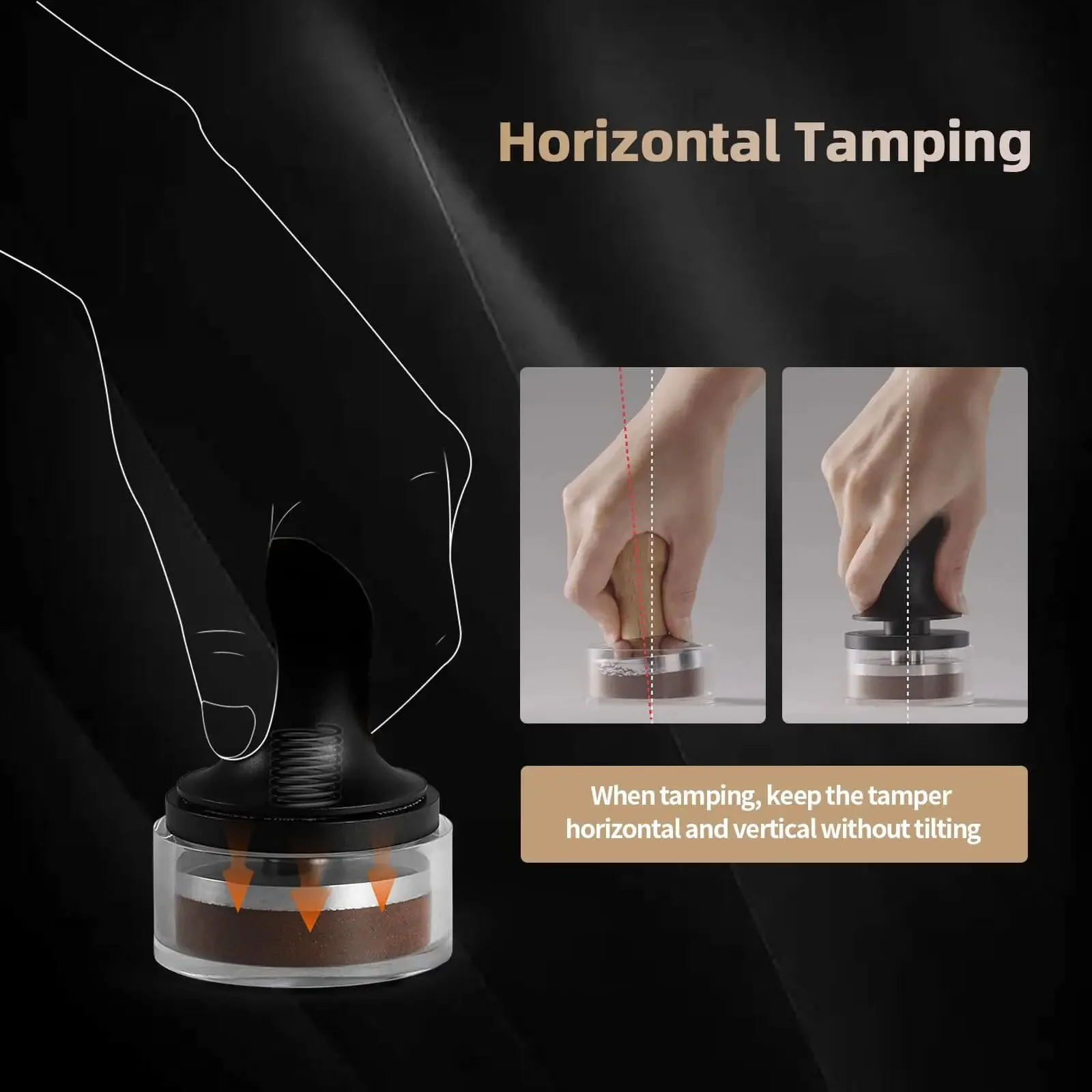 Dual Spring 58mm Espresso Tamper With Auto Rebound And Auto Leveling, 58.35mm Coffee Press Tool For 58mm Machines, Tilt-Free Hand Tamp For Consistent Barista Grade Shots At Home - Image 8