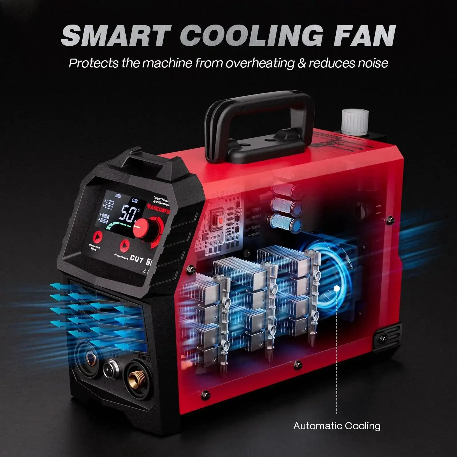 Dual Voltage Plasma Cutter 50 Amp With Large LED Display 110 220V IGBT Inverter For DIY Home Workshop Pro Grade 1/2 Inch Clean Cuts On Steel Aluminum Copper Post Flow 2T 4T Beginner Friendly - Image 5