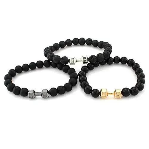 Dumbbell Charm Beads For Jewelry Making Pack Of 30 Multicolor Alloy DIY Spacer Charms Pendant Engraved Live Lift For Fitness Inspired Crafts Jewelry And Accessories - Image 9