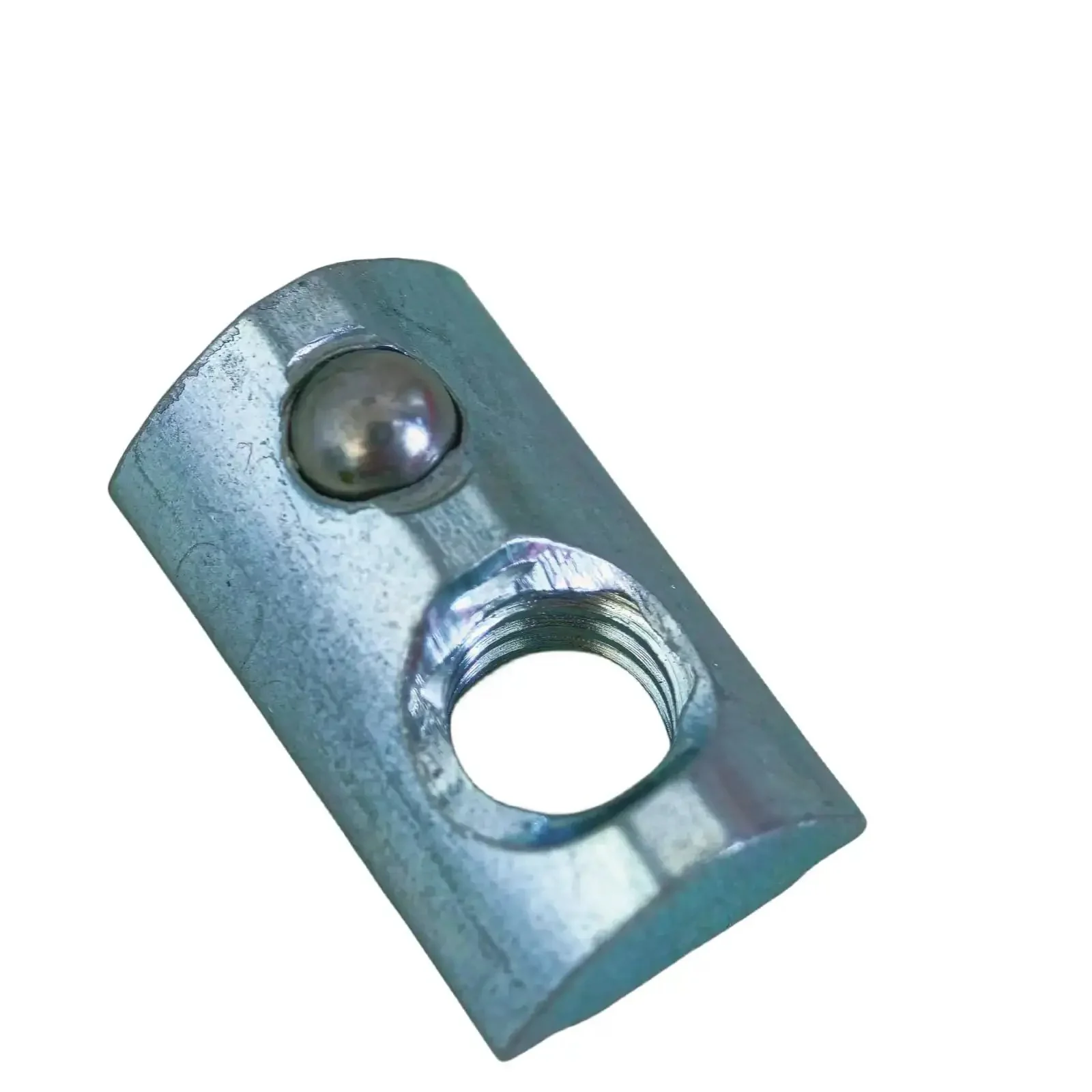 Durable 1045 Steel Ball Spring T Nut Roll In With Zinc Finish For One Quarter Twenty Thread Fits Fifteen Series And Forty Series Aluminum Extrusion Profiles Eight Millimeter T Slot Pack Of Twenty Nuts - Image 5