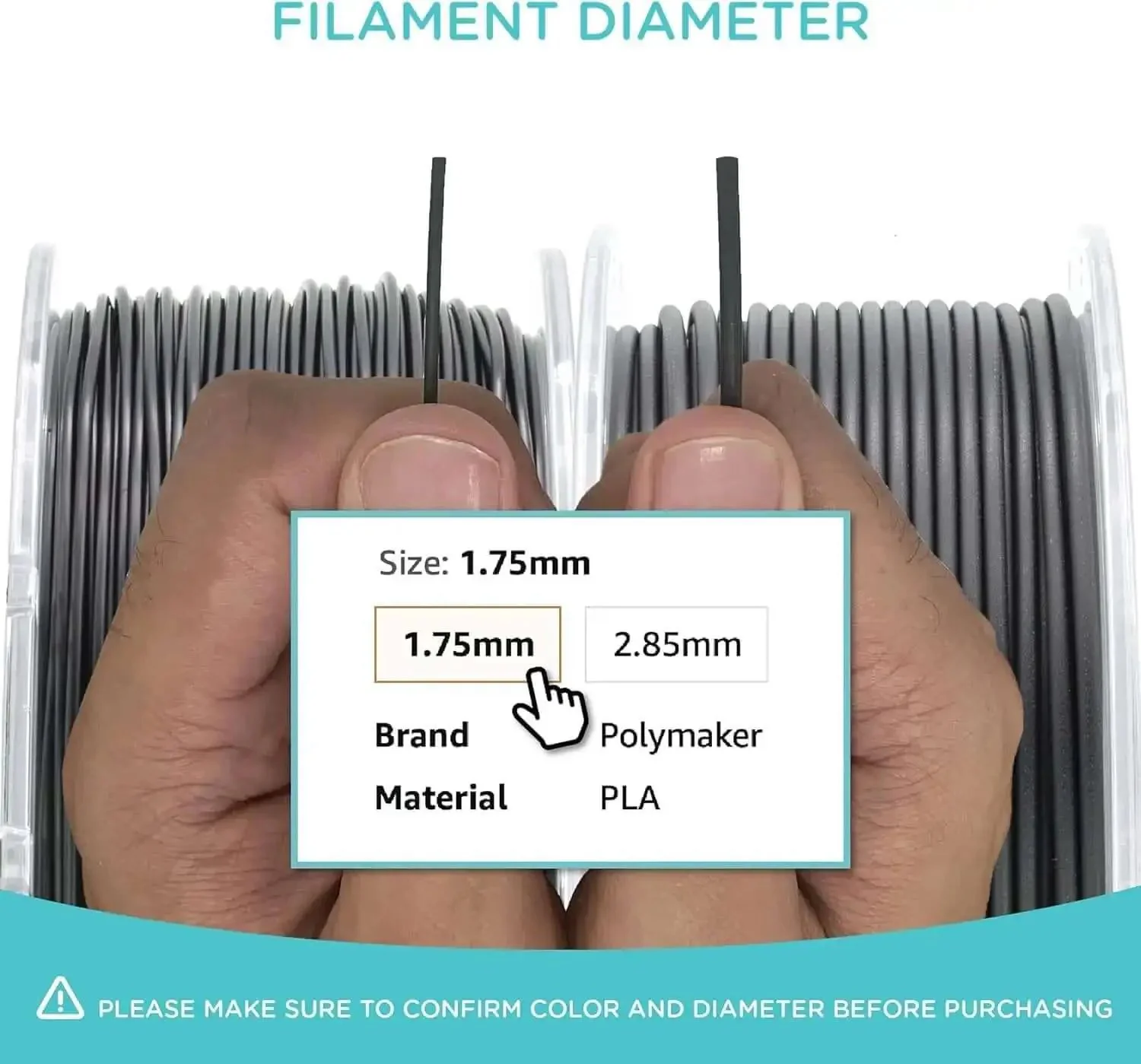 Durable 1.75mm ABS 3D Printer Filament In Black 1kg Heat Resistant For Functional Parts Built To Last With Tight Dimensional Accuracy Of 0.03mm Low Jamming Strong And Impact Resistant Prints For Everyday Prototyping - Image 2