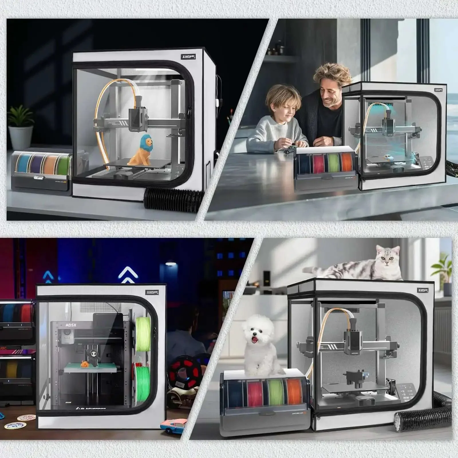 Durable 3D Printer Enclosure With Integrated Ventilation Kit For Efficient Smoke And Dust Control Fireproof And Dustproof Cover With USB LED Lighting System Reducing Printer Noise Fits Popular Desktop Models In 580x650x650mm - Image 9