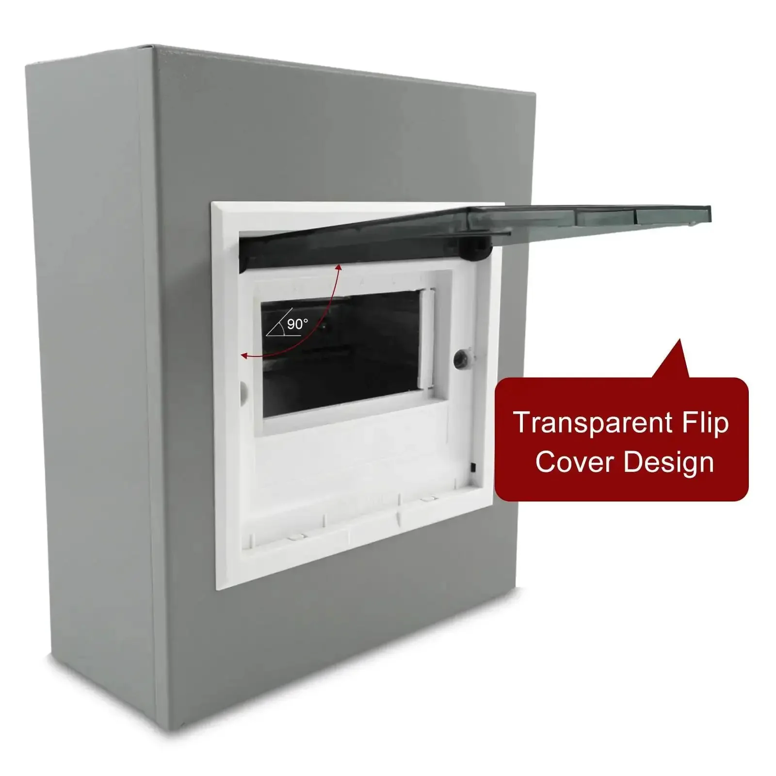 Durable 6 Way Indoor Outdoor Circuit Breaker Box Enclosure With Dustproof Cover Built Tough For Wall Mount Weather Resistant Power Distribution Indoor And Outdoor Use - Image 5