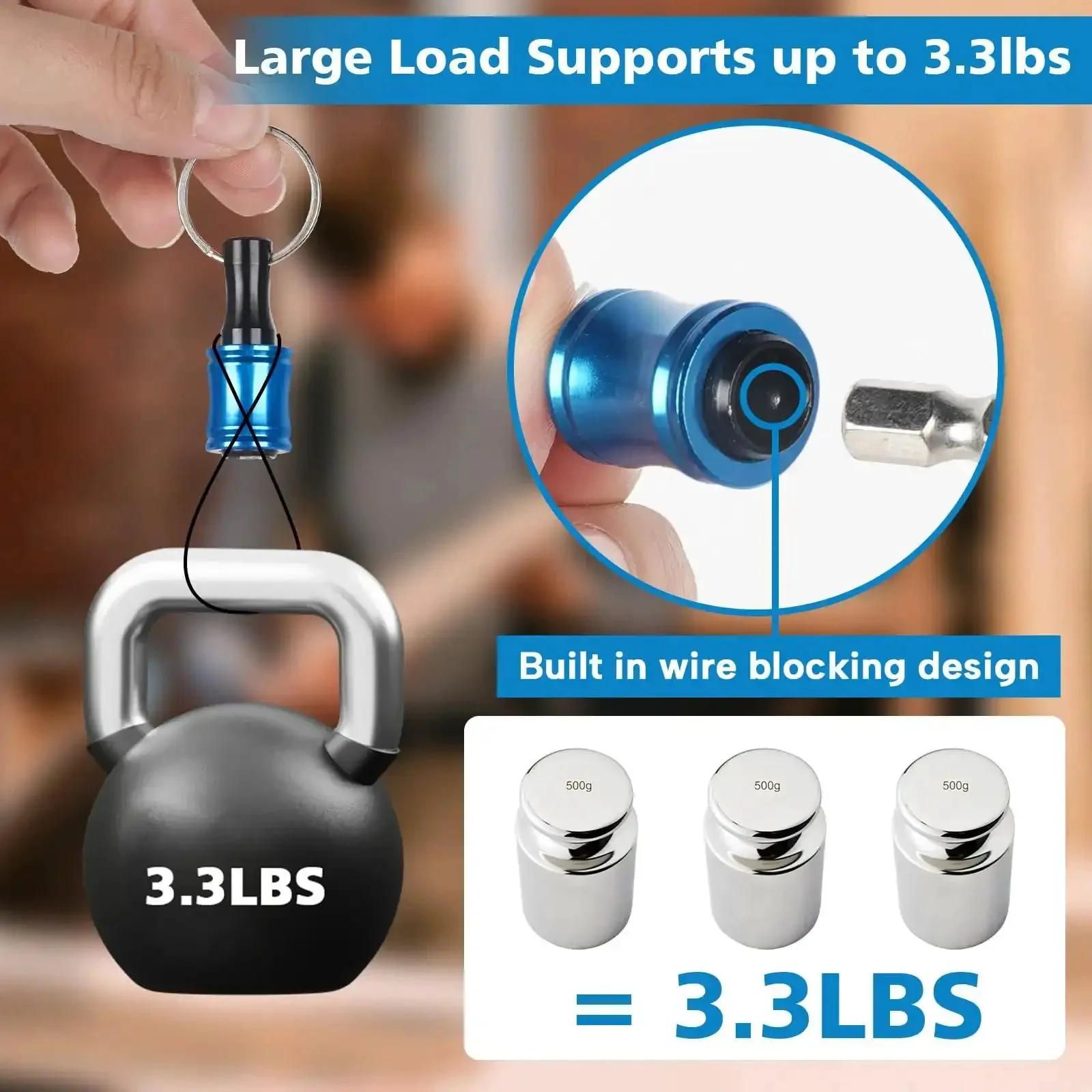Durable Aluminum Bit Holders For One Quarter Inch Sockets Hex Shank Screwdriver Bit Holder For Impact Driver And Drill Quick Release Easy Change Keychain Extension Bar Makes A Cool Gift For Tools And Home Improvement - Image 2