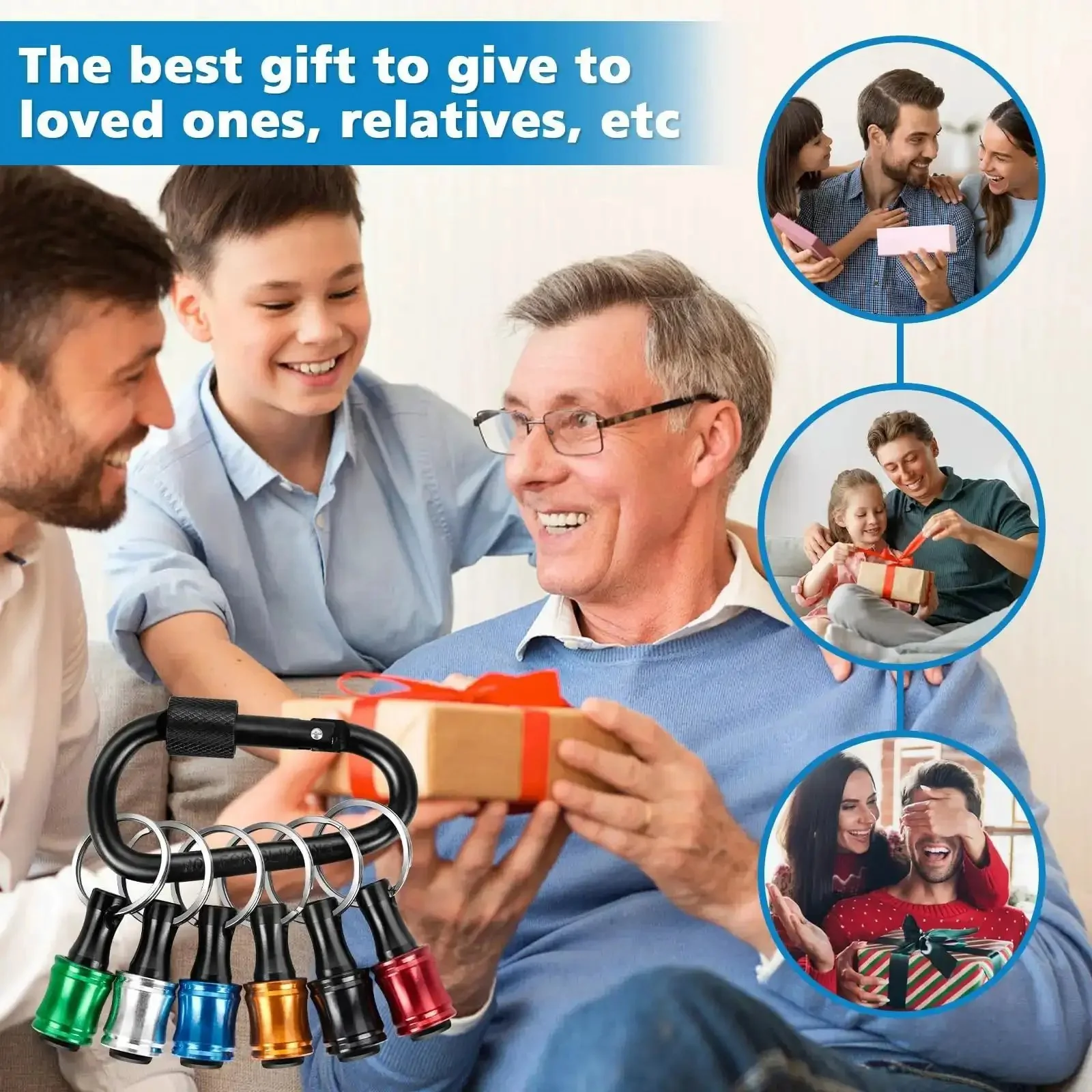 Durable Aluminum Bit Holders For One Quarter Inch Sockets Hex Shank Screwdriver Bit Holder For Impact Driver And Drill Quick Release Easy Change Keychain Extension Bar Makes A Cool Gift For Tools And Home Improvement - Image 5