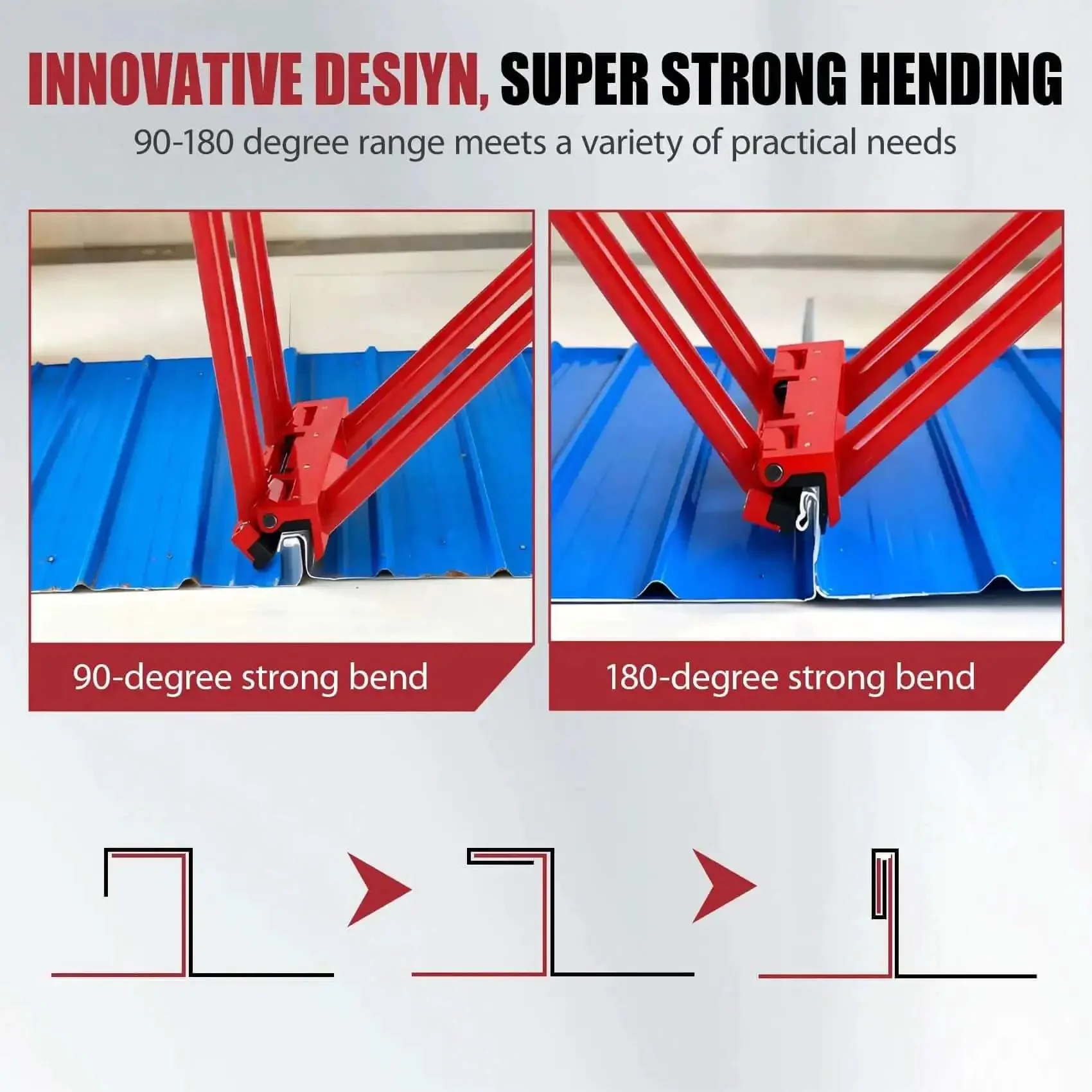 Durable Hand Seamer And Standing Seam Roofing Tool For Metal Roofs And Sheds 1.5 Inch Vertical Tool Sheet Metal Bender With Anti Slip Scratch Resistant Surface Protection Precise Stitching And 4 Year Warranty - Image 6