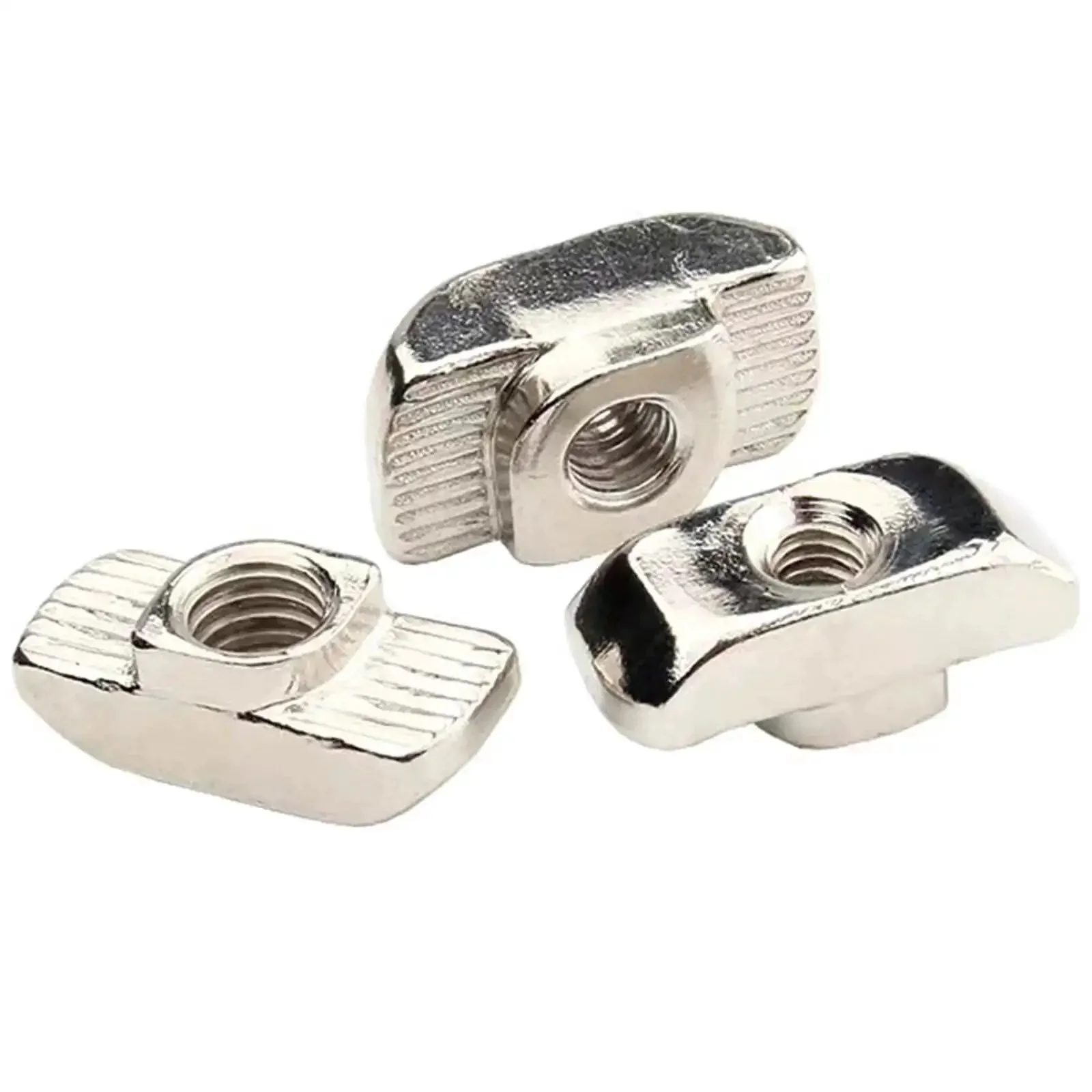 Durable Heavy Duty 50 Pack M6 T Nuts Hammer Head T Slot Nuts Drop In Nickel Plated Carbon Steel For European Aluminum Profiles 10mm Slot 4545 Series Pro Grade Assortment Kit - Image 4