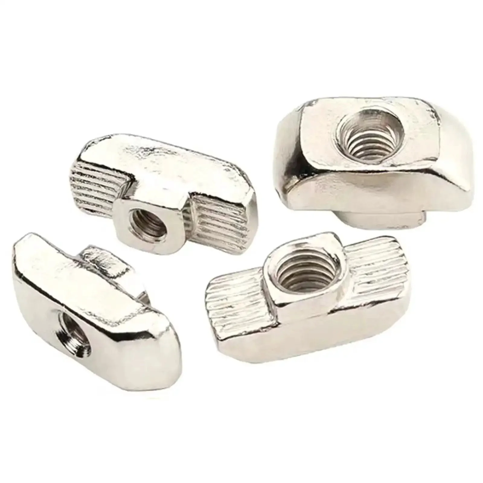 Durable Heavy Duty 50 Pack M6 T Nuts Hammer Head T Slot Nuts Drop In Nickel Plated Carbon Steel For European Aluminum Profiles 10mm Slot 4545 Series Pro Grade Assortment Kit - Image 5
