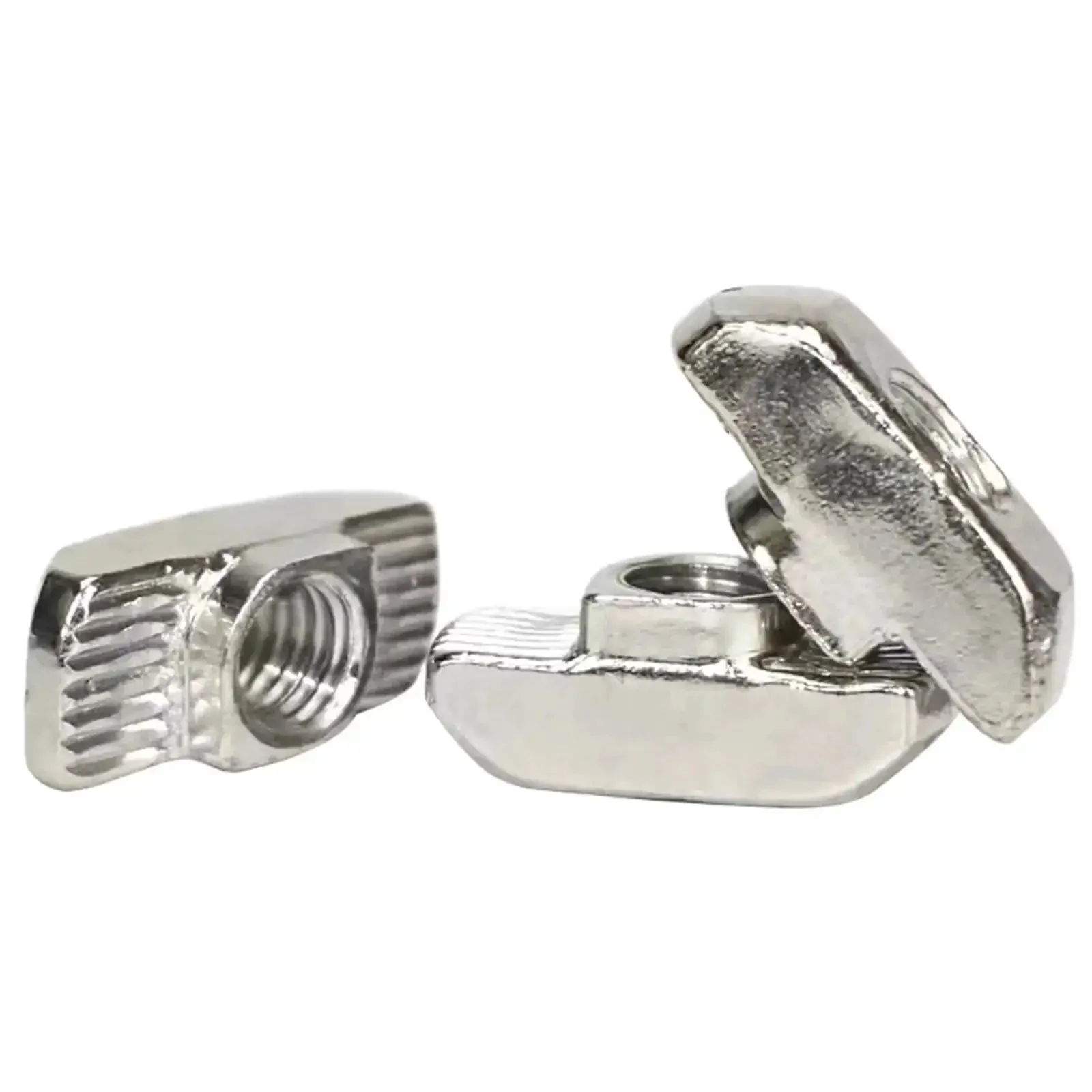 Durable Heavy Duty 50 Pack M6 T Nuts Hammer Head T Slot Nuts Drop In Nickel Plated Carbon Steel For European Aluminum Profiles 10mm Slot 4545 Series Pro Grade Assortment Kit - Image 6