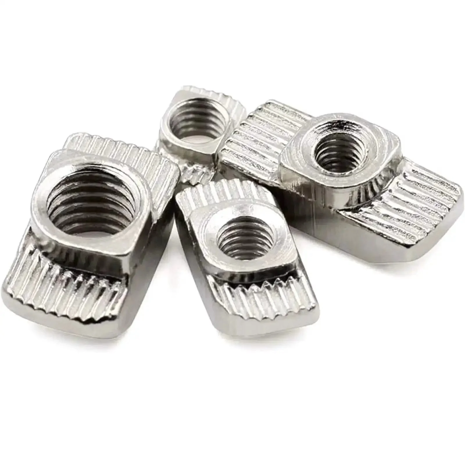 Durable Heavy Duty 50 Pack M6 T Nuts Hammer Head T Slot Nuts Drop In Nickel Plated Carbon Steel For European Aluminum Profiles 10mm Slot 4545 Series Pro Grade Assortment Kit - Image 7