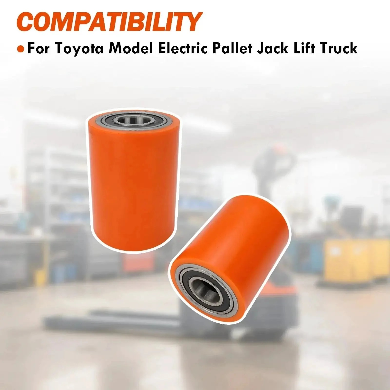 Durable Load Wheel Replacement For Toyota Electric Pallet Jack Lift Truck 8HBW23 2 Pcs Heavy Duty Wheel For Smooth Warehouse Handling On Flat Surfaces - Image 6