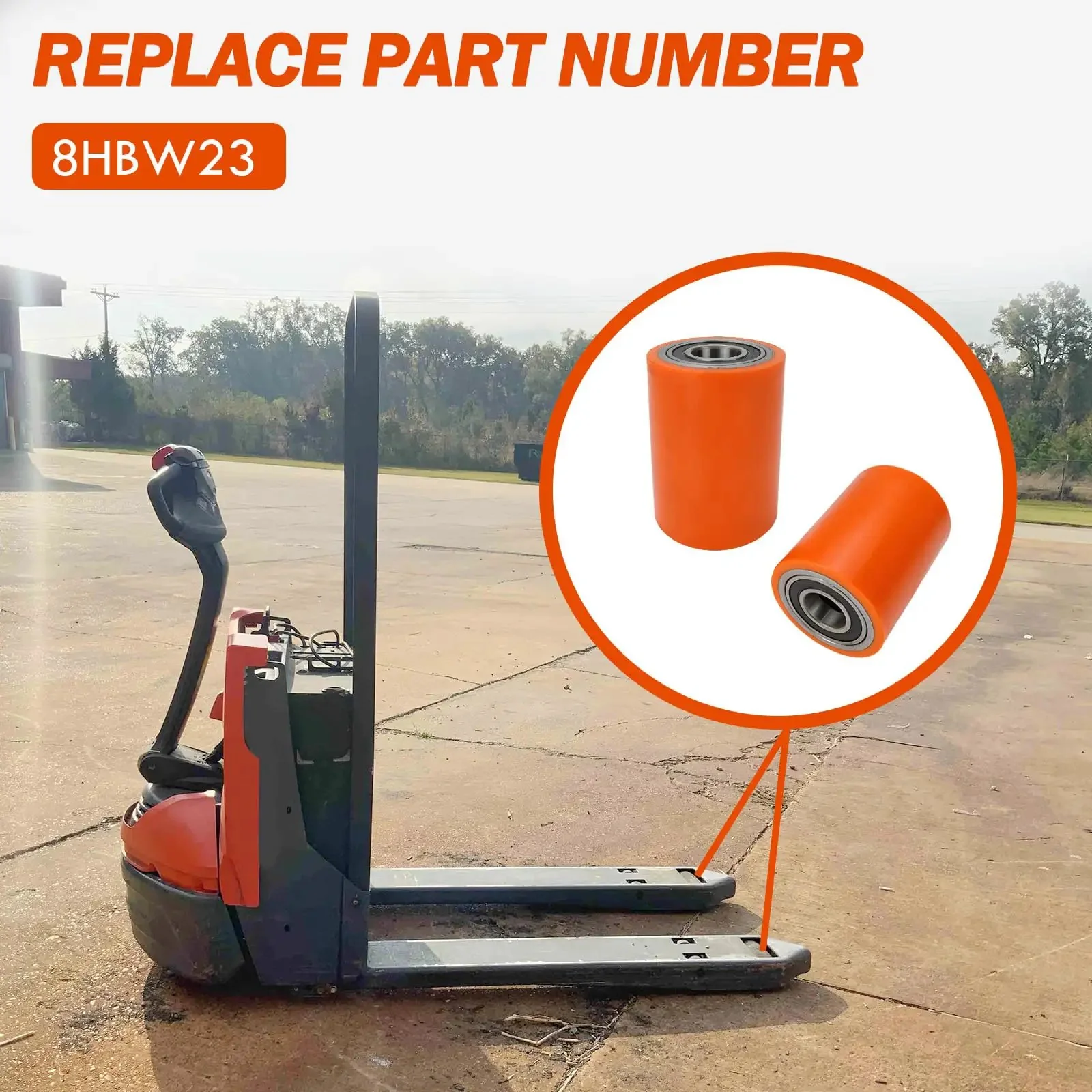 Durable Load Wheel Replacement For Toyota Electric Pallet Jack Lift Truck 8HBW23 2 Pcs Heavy Duty Wheel For Smooth Warehouse Handling On Flat Surfaces - Image 7
