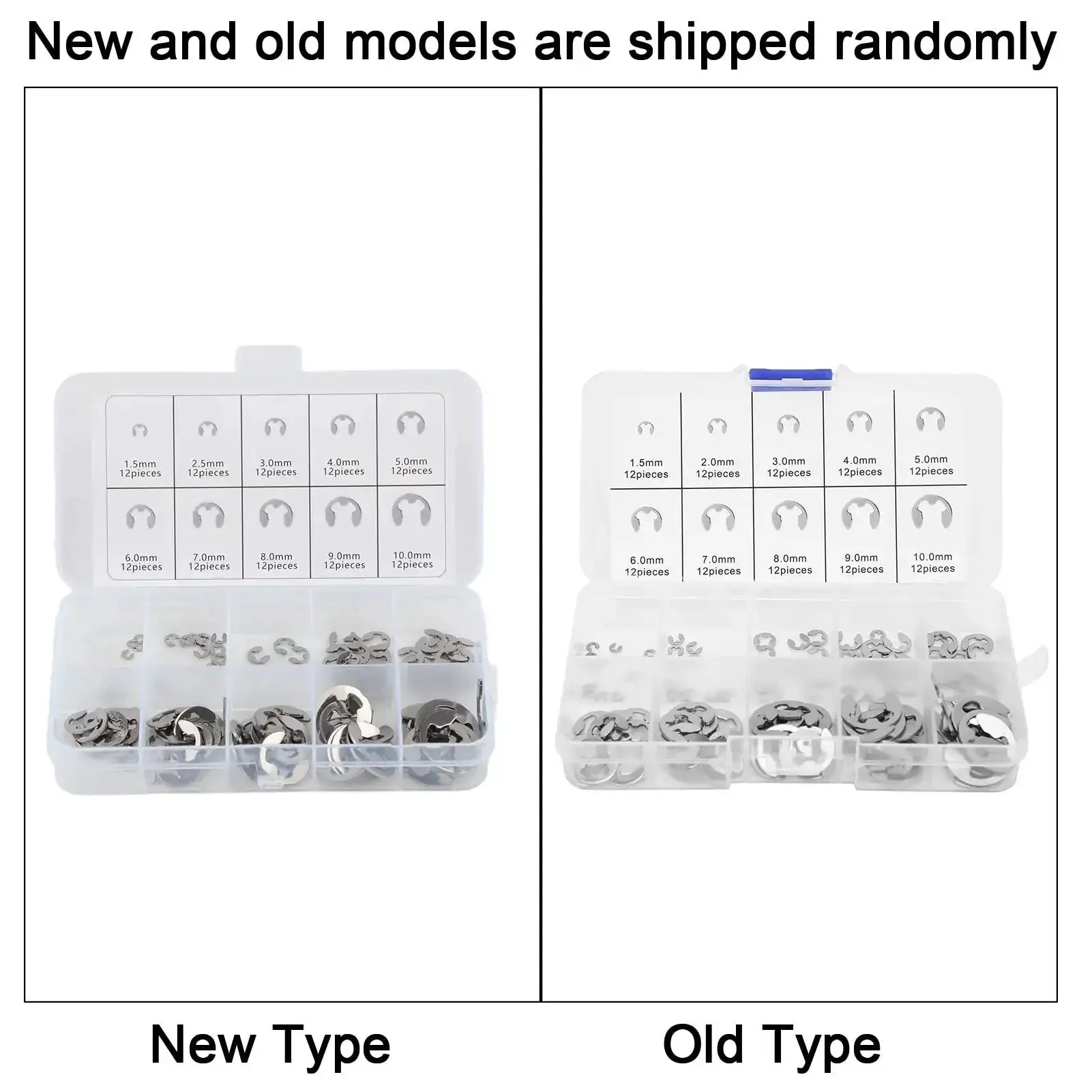 Durable Stainless Steel E Clip Assortment Kit 120 Pcs External Retaining Rings Set With Storage Box Includes 1.5 2.5 3 4 5 6 7 8 9 10 Mm Sizes For Shaft Fasteners Oil Resistant And Heat Treated - Image 6