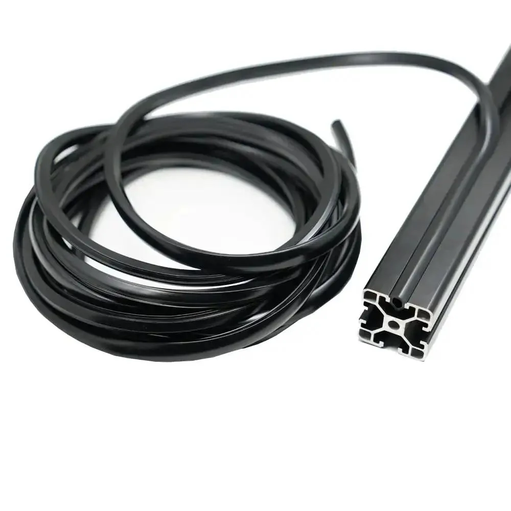 Dust Protection Soft Cover Seal Strip For 30 40 Series 8mm Slot Aluminum Profile Extrusion Black 5 Meters Durable Dustproof Shield To Cut Friction And Wear While Keeping Your Aluminum Frame Clean