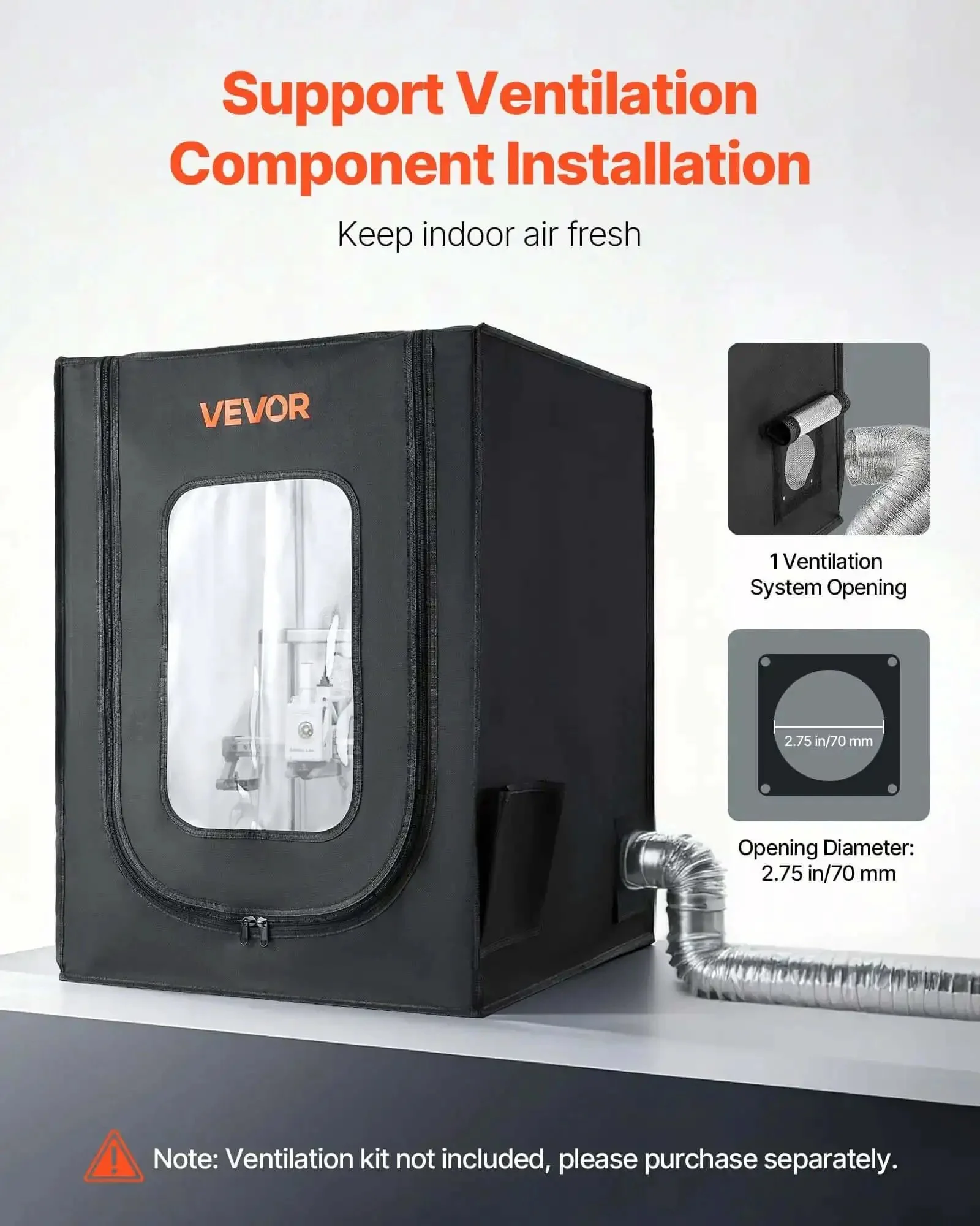 Dustproof Waterproof 3D Printer Enclosure With Oxford Cloth Tent Constant Temperature Protective Case And LED Lighting Keeps Prints Precise And Reduces Warping Compatible With Creality ELEGOO Anycubic And More - Image 4