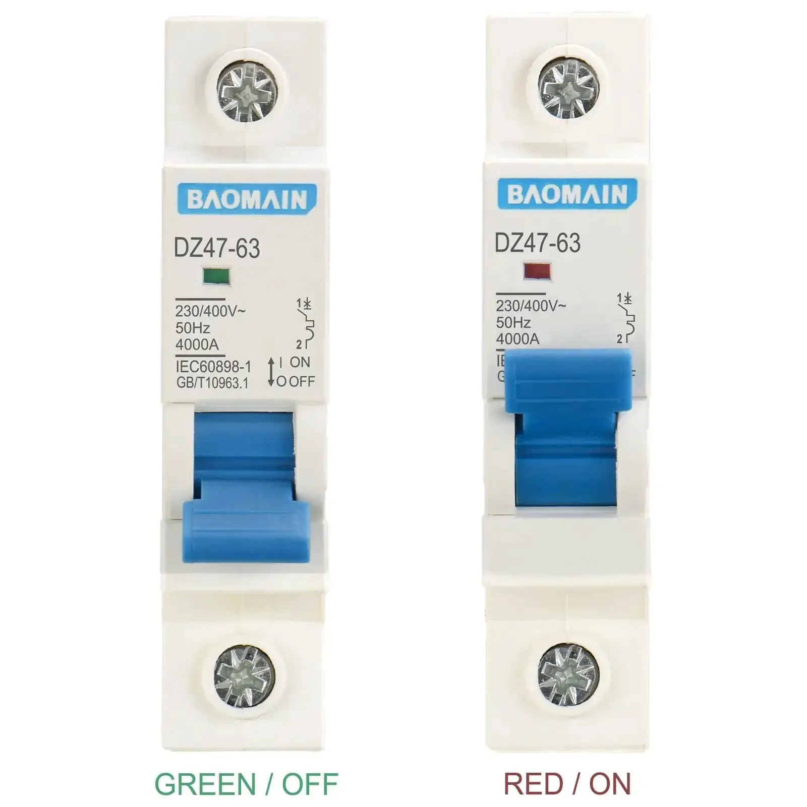 DZ47-63 C40 40 Amp 1 Pole DIN Rail Mount Miniature Circuit Breaker 230V AC C Type Trip 4000A Breaking Capacity DIY Friendly For Home And Commercial Electrical Panels - Image 2